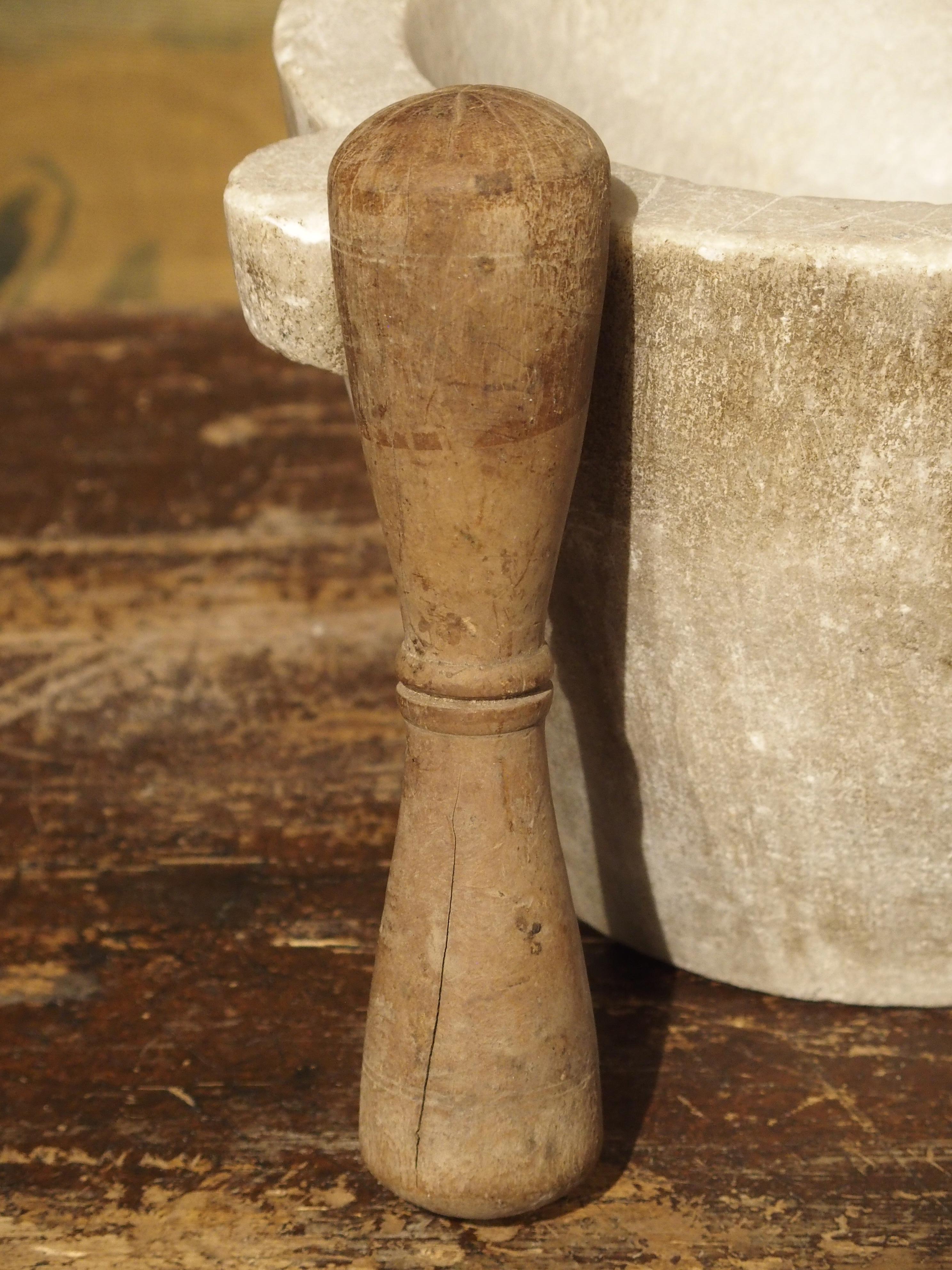 Antique Pharmacy Mortar with Pestle, France, 19th Century In Good Condition In Dallas, TX