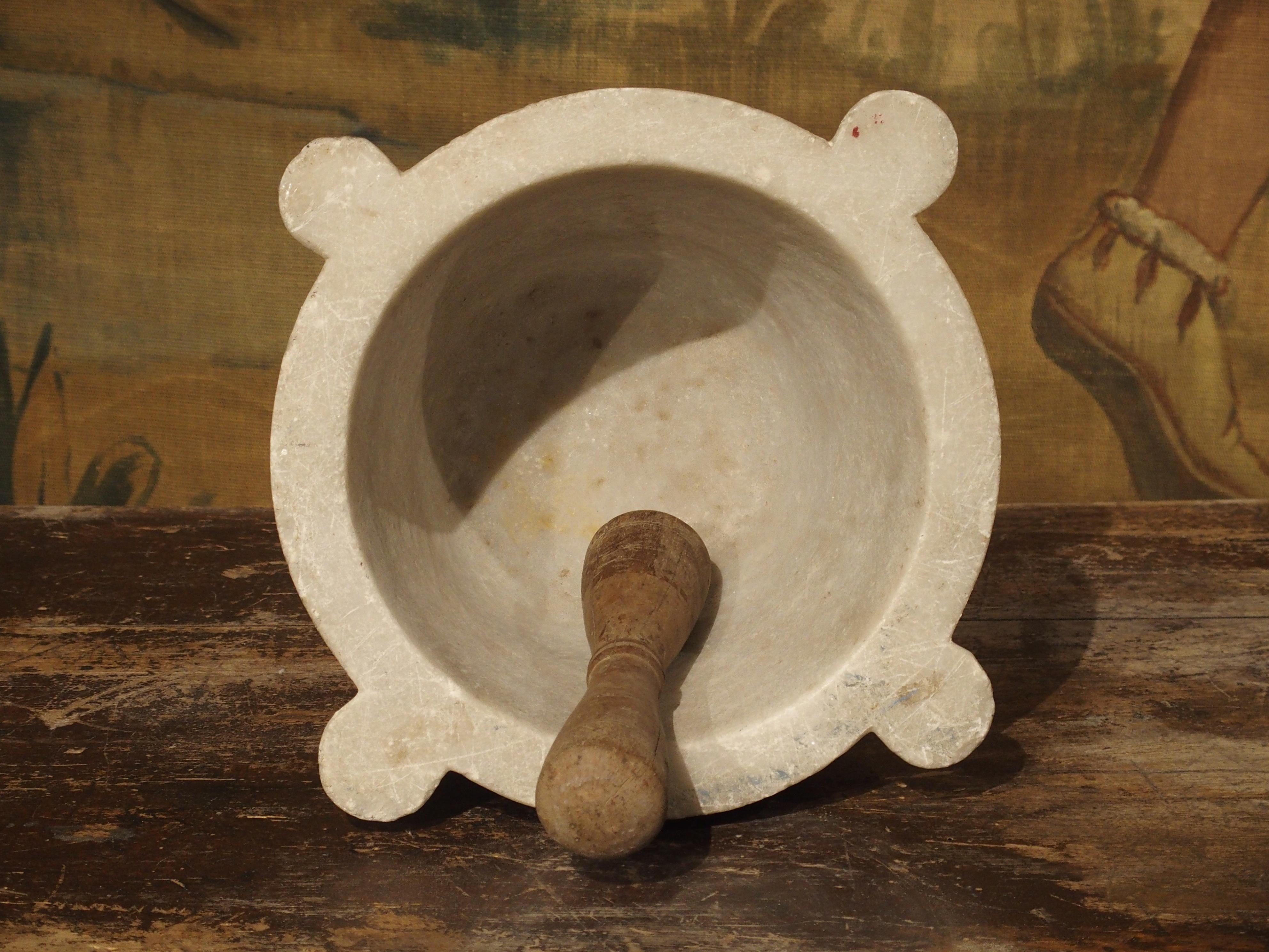 Antique Pharmacy Mortar with Pestle, France, 19th Century 1