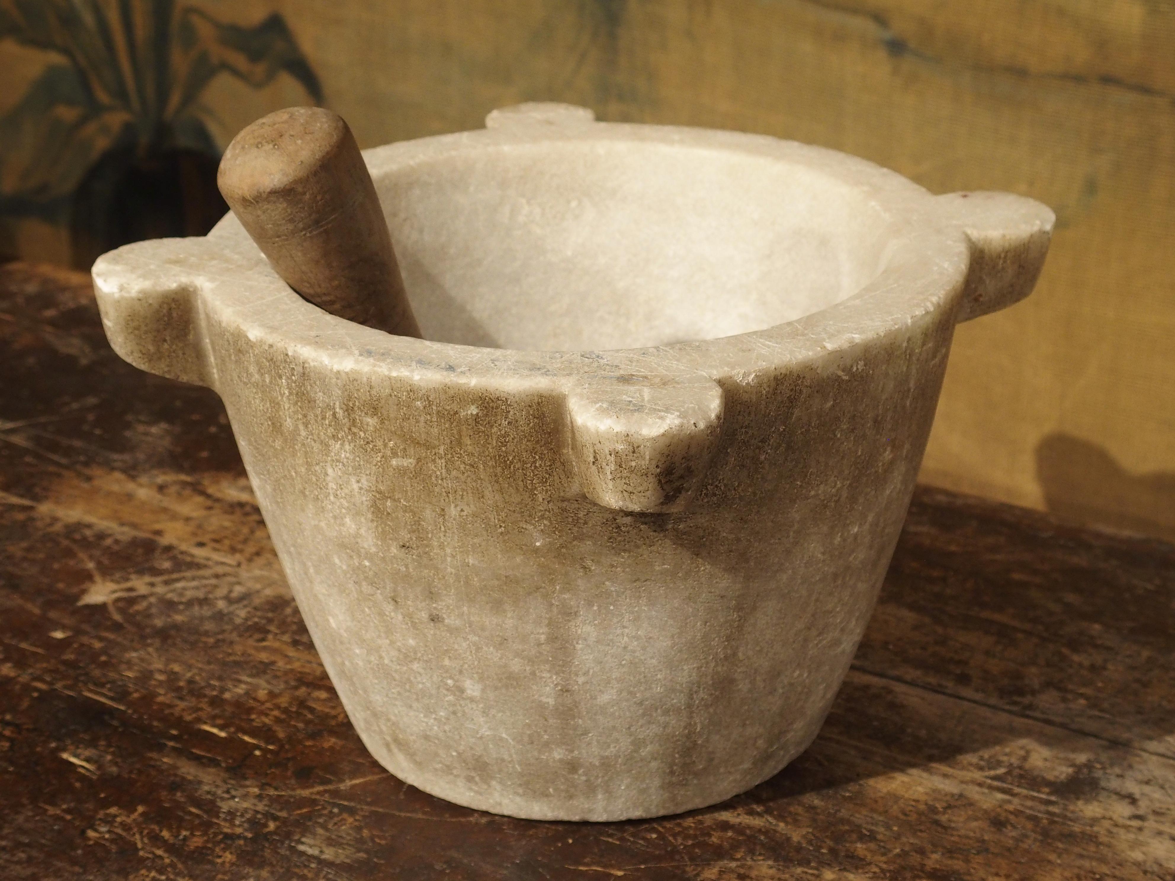 Antique Pharmacy Mortar with Pestle, France, 19th Century 2