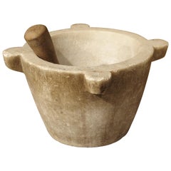 Antique Pharmacy Mortar with Pestle, France, 19th Century