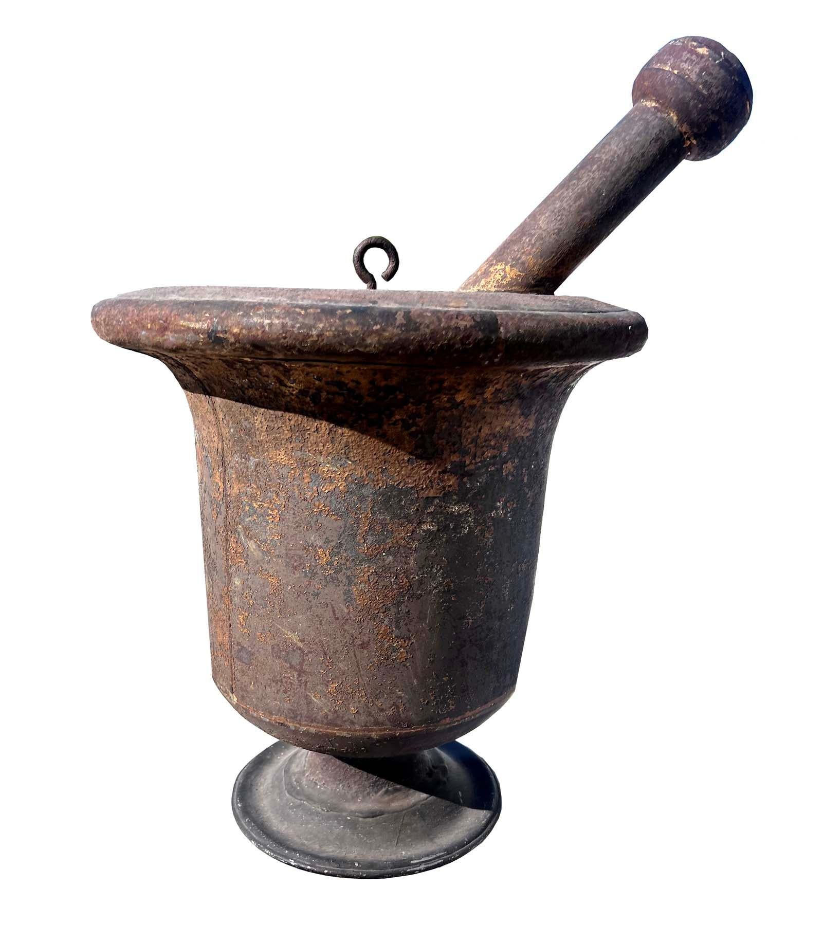 American antique pharmacy sign mortar and pestle For Sale