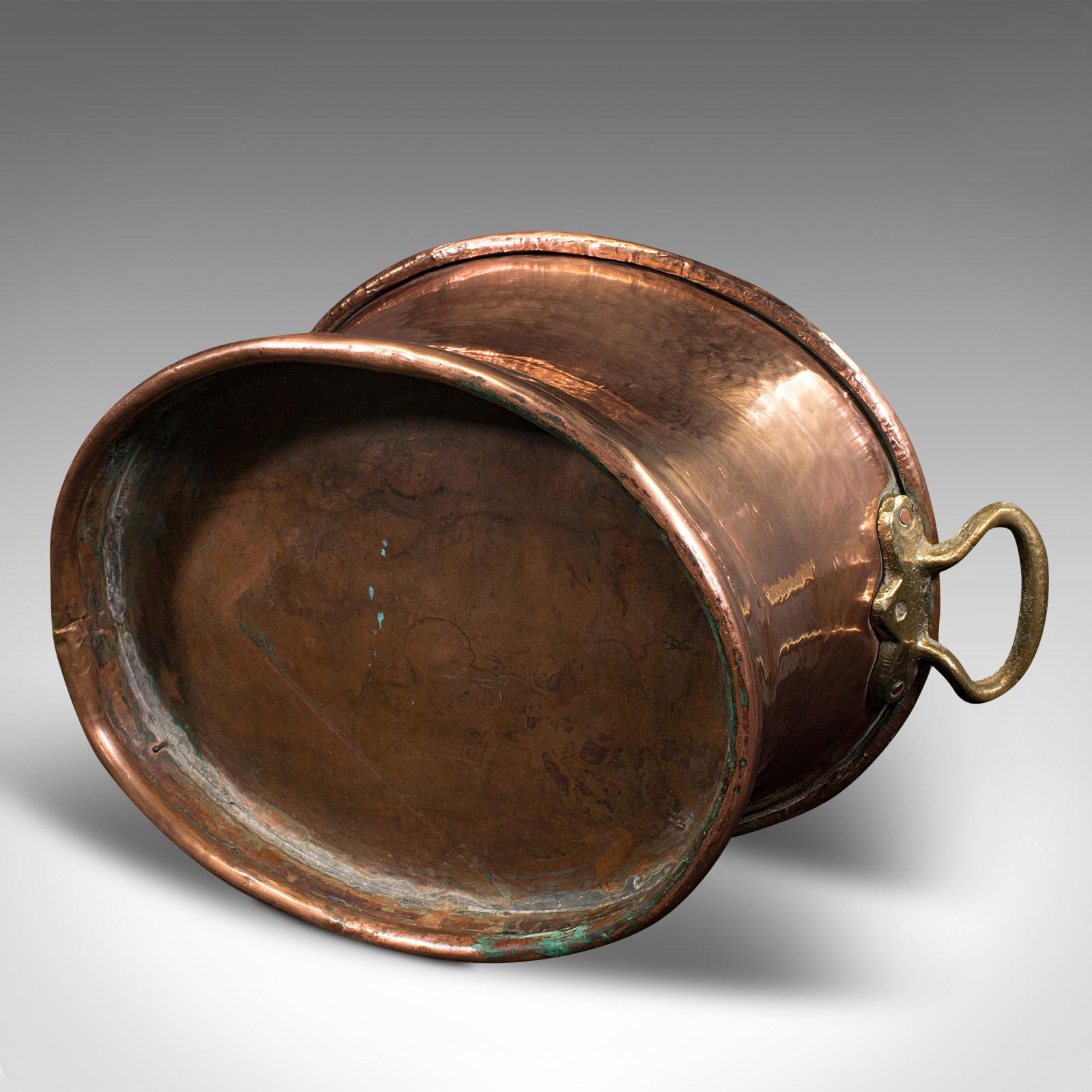 Antique Pheasant Roasting Pan, English, Hand Beaten Copper Pot, Decor, Georgian 4