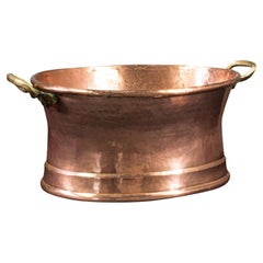 Antique Pheasant Roasting Pan, English, Hand Beaten Copper Pot, Decor, Georgian