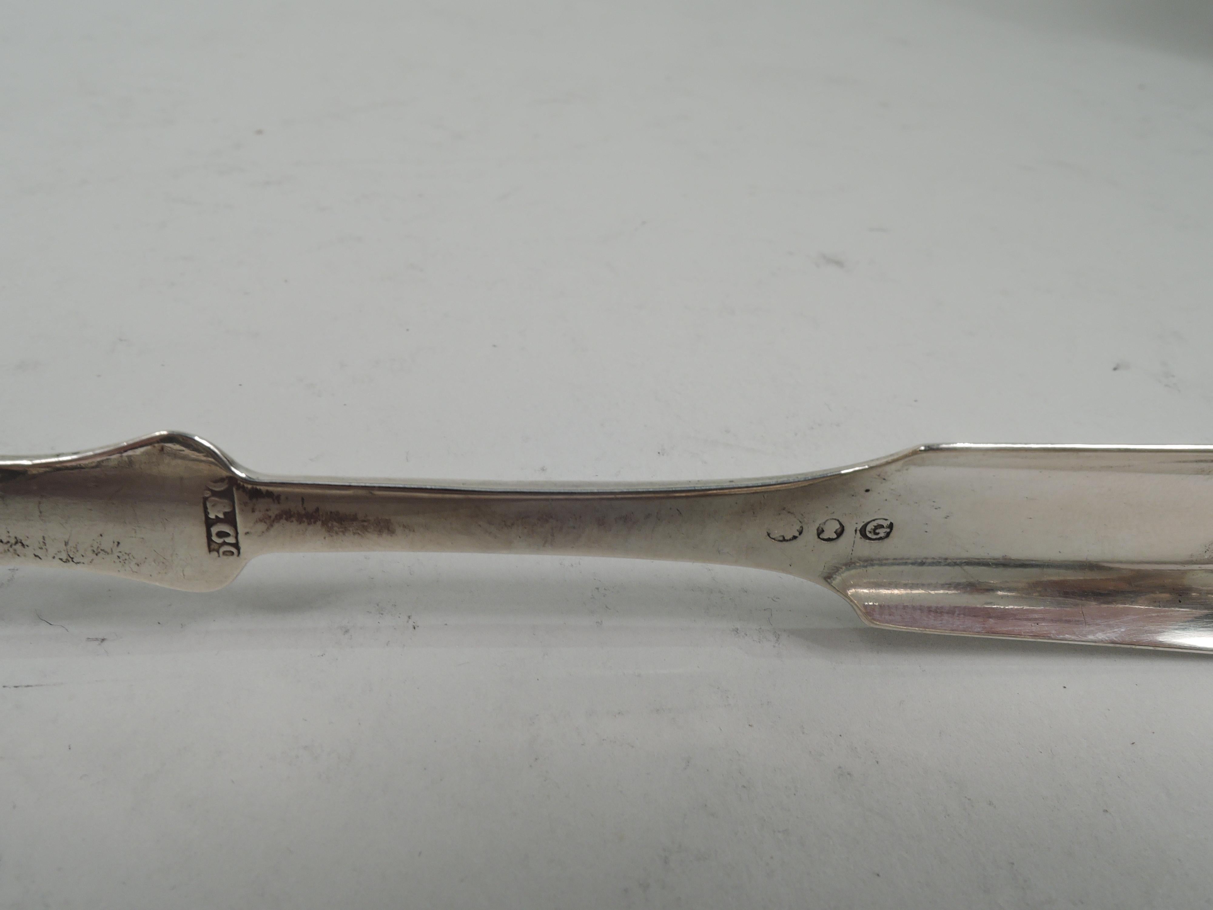 Antique Philadelphia Classical Coin Silver Sugar Tongs For Sale at 1stDibs