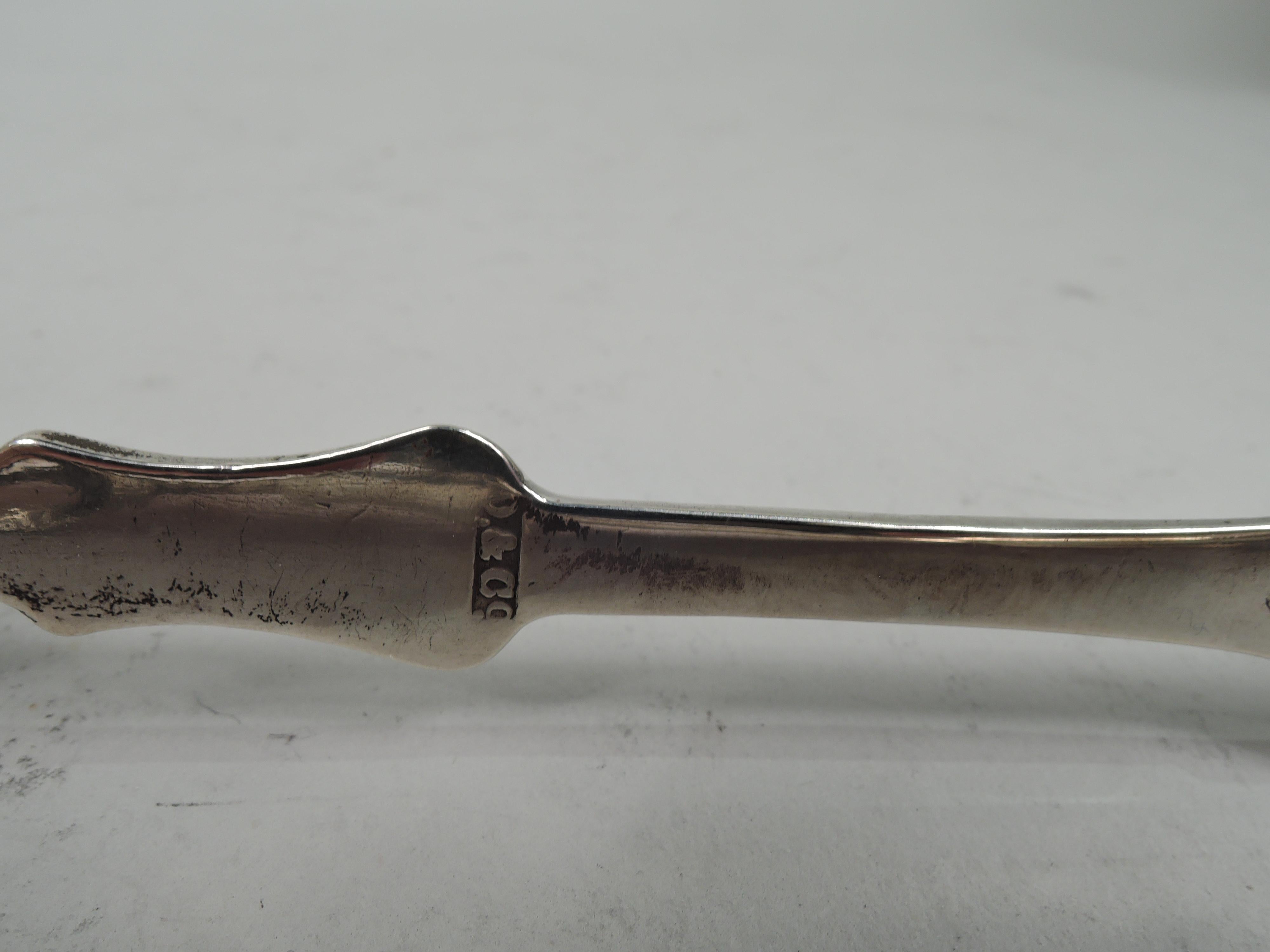 Antique Philadelphia Classical Coin Silver Sugar Tongs For Sale at 1stDibs