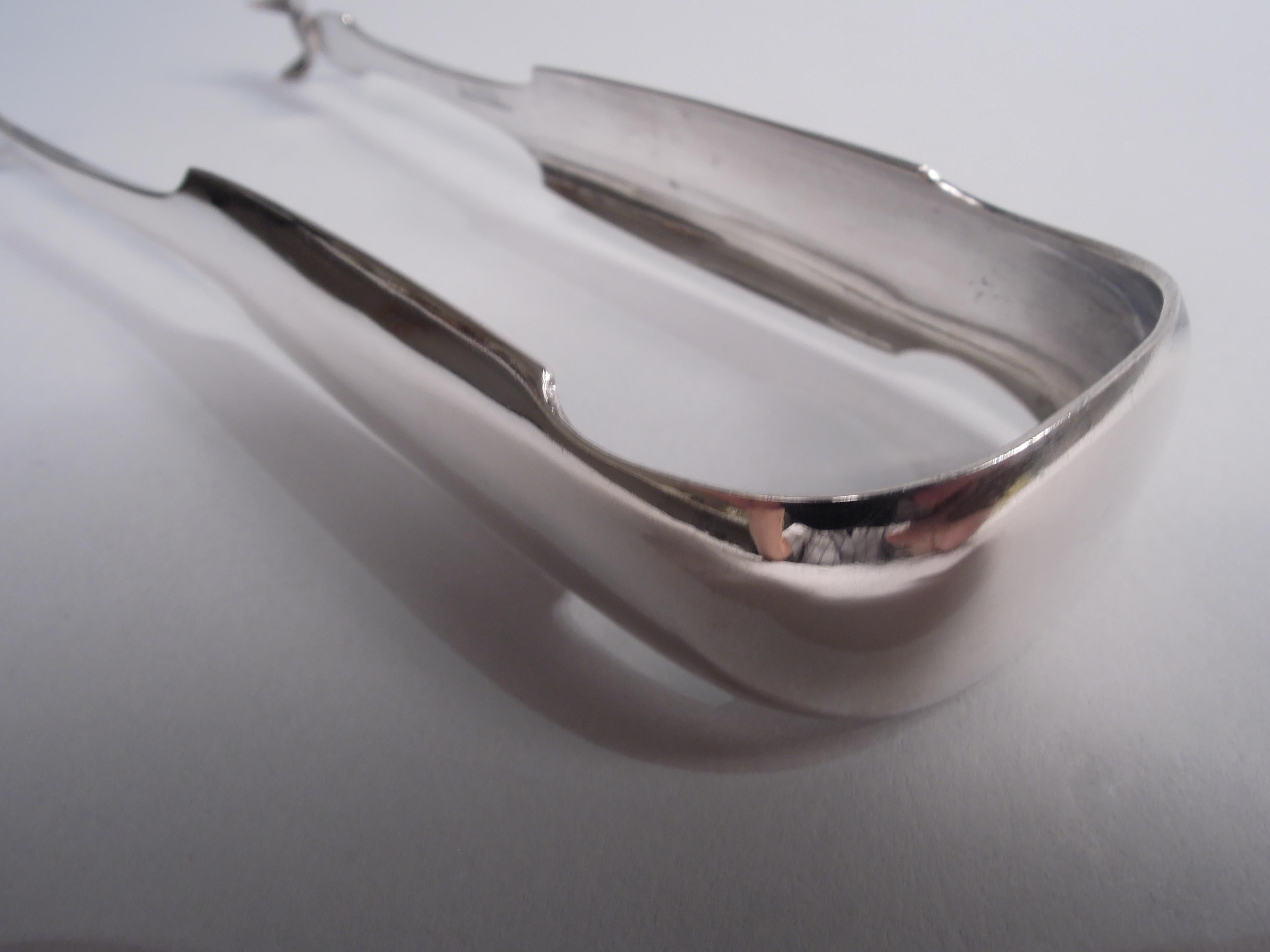 Antique Philadelphia Federal Coin Silver Ice Tongs For Sale 2