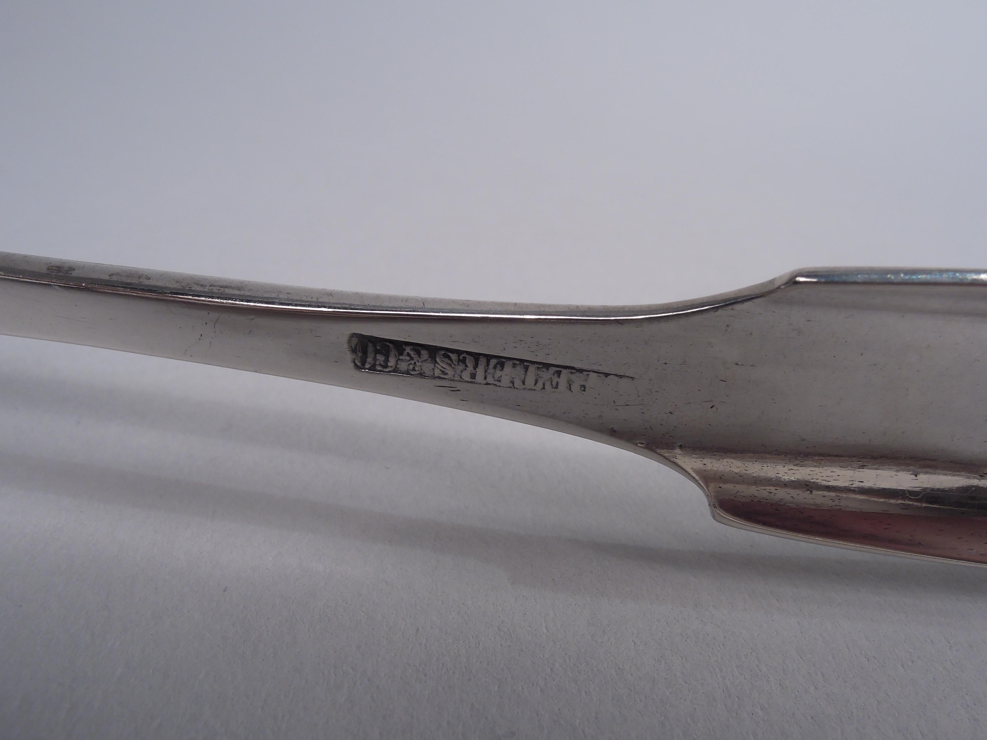 Antique Philadelphia Federal Coin Silver Ice Tongs For Sale 3