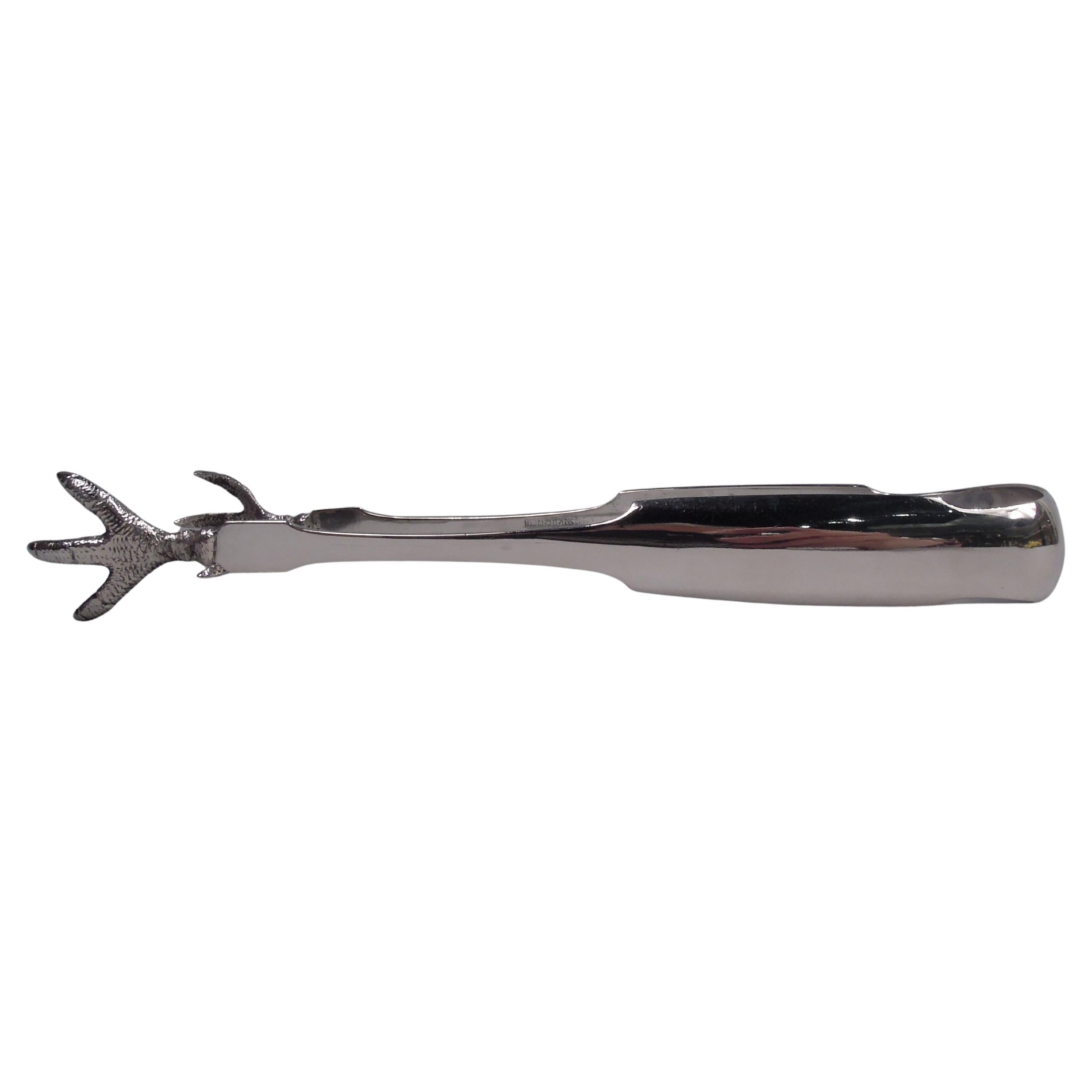 Antique Philadelphia Federal Coin Silver Ice Tongs For Sale