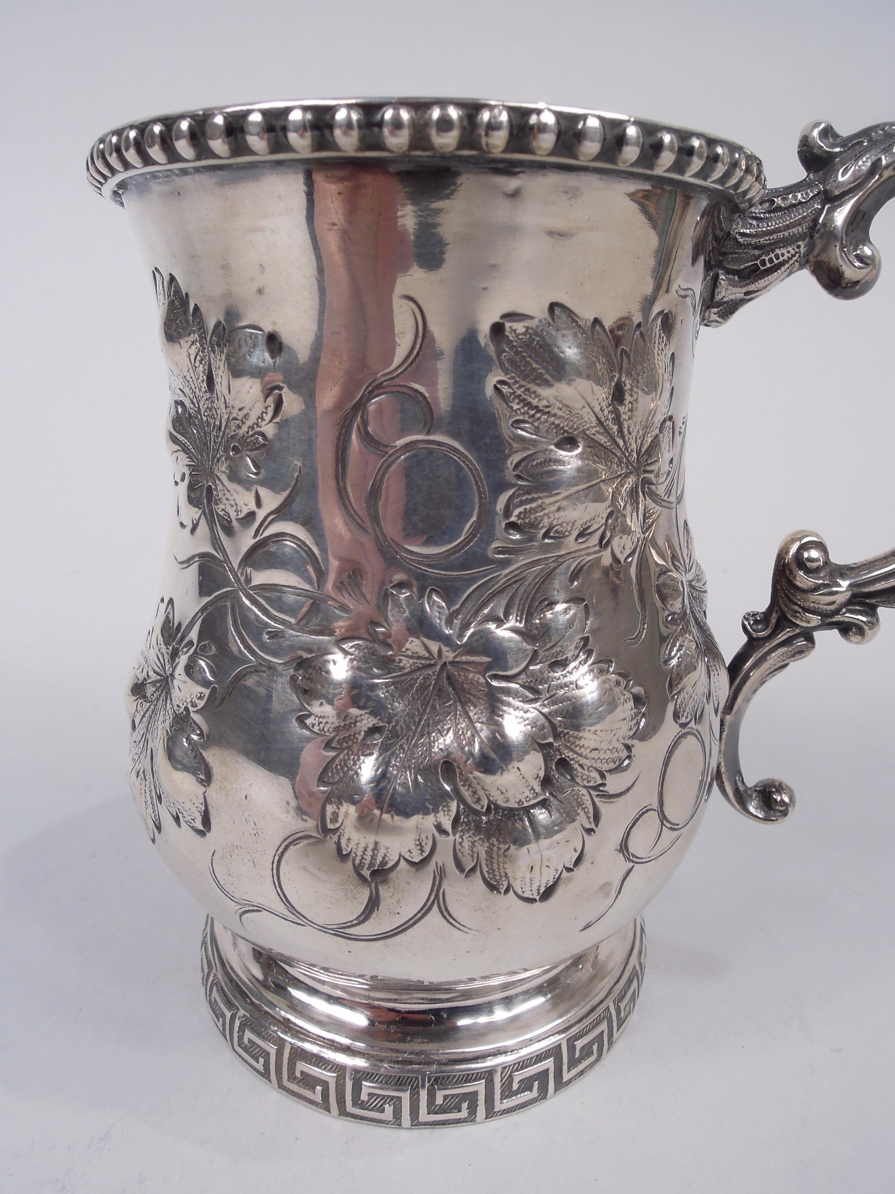 Antique Philadelphia Victorian Classical Coin Silver Baby Cup For Sale 2