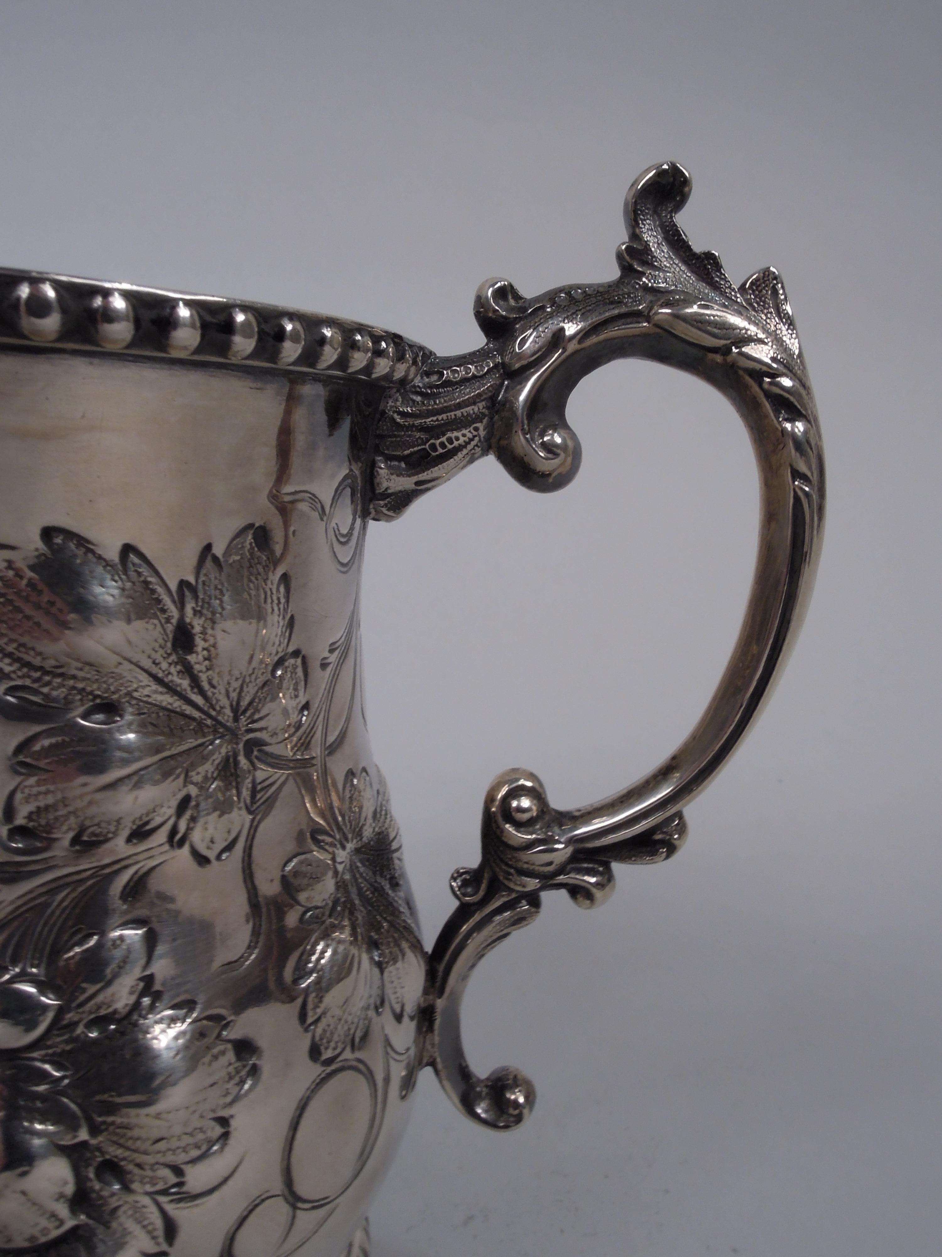 Antique Philadelphia Victorian Classical Coin Silver Baby Cup For Sale 3