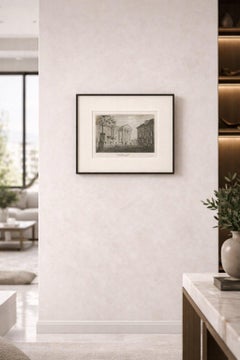 Antique Philadelphia View, Girard’s Bank, Neoclassical Architecture, 1855