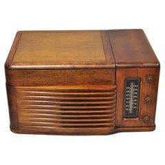Antique Philco Tube Radio Table Record Player Mahogany Case Model 46-1203