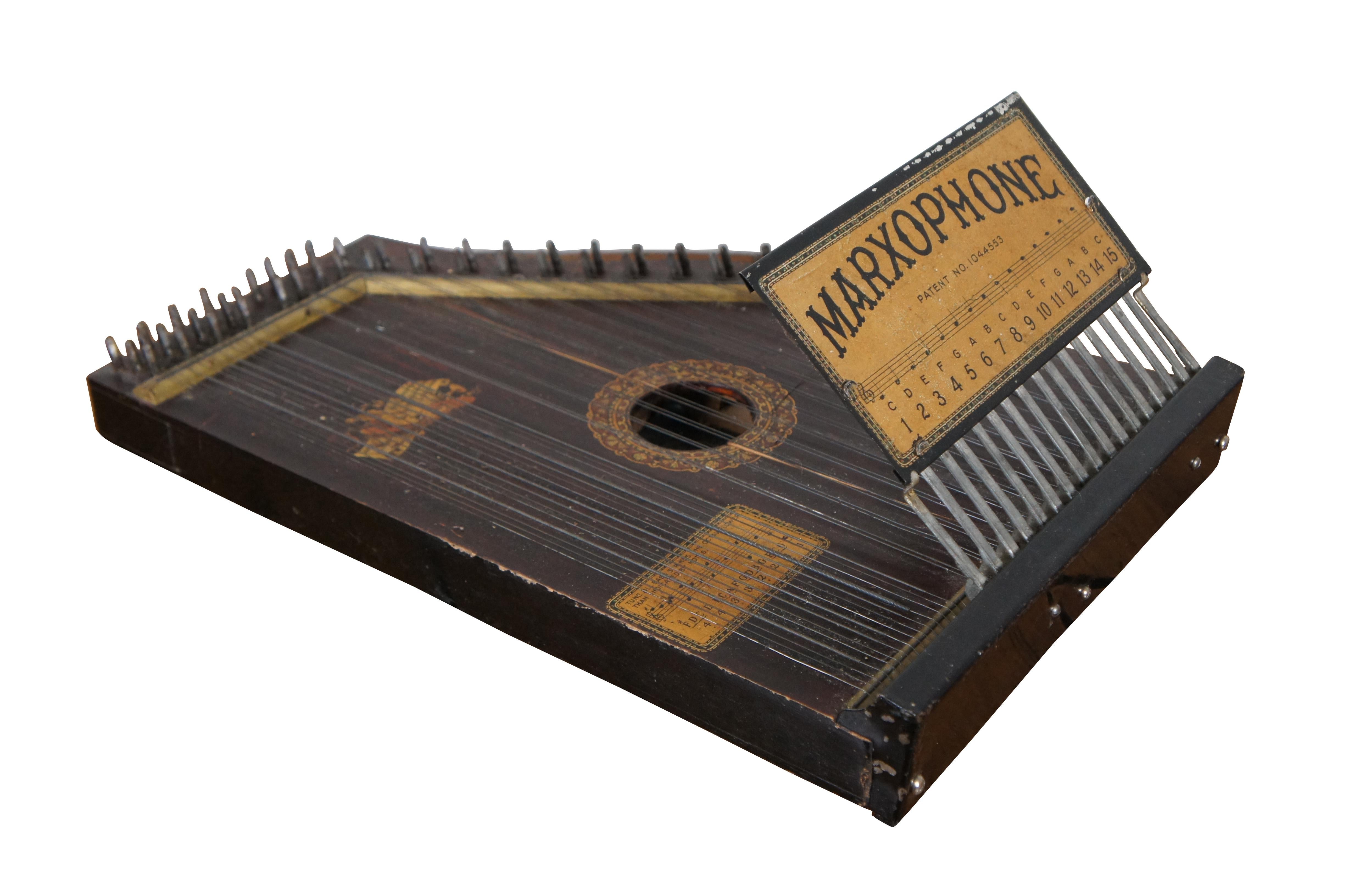 Edwardian Antique Phonoharp Co Marxophone Mandolin Zither Guitar & Music Sheets 19