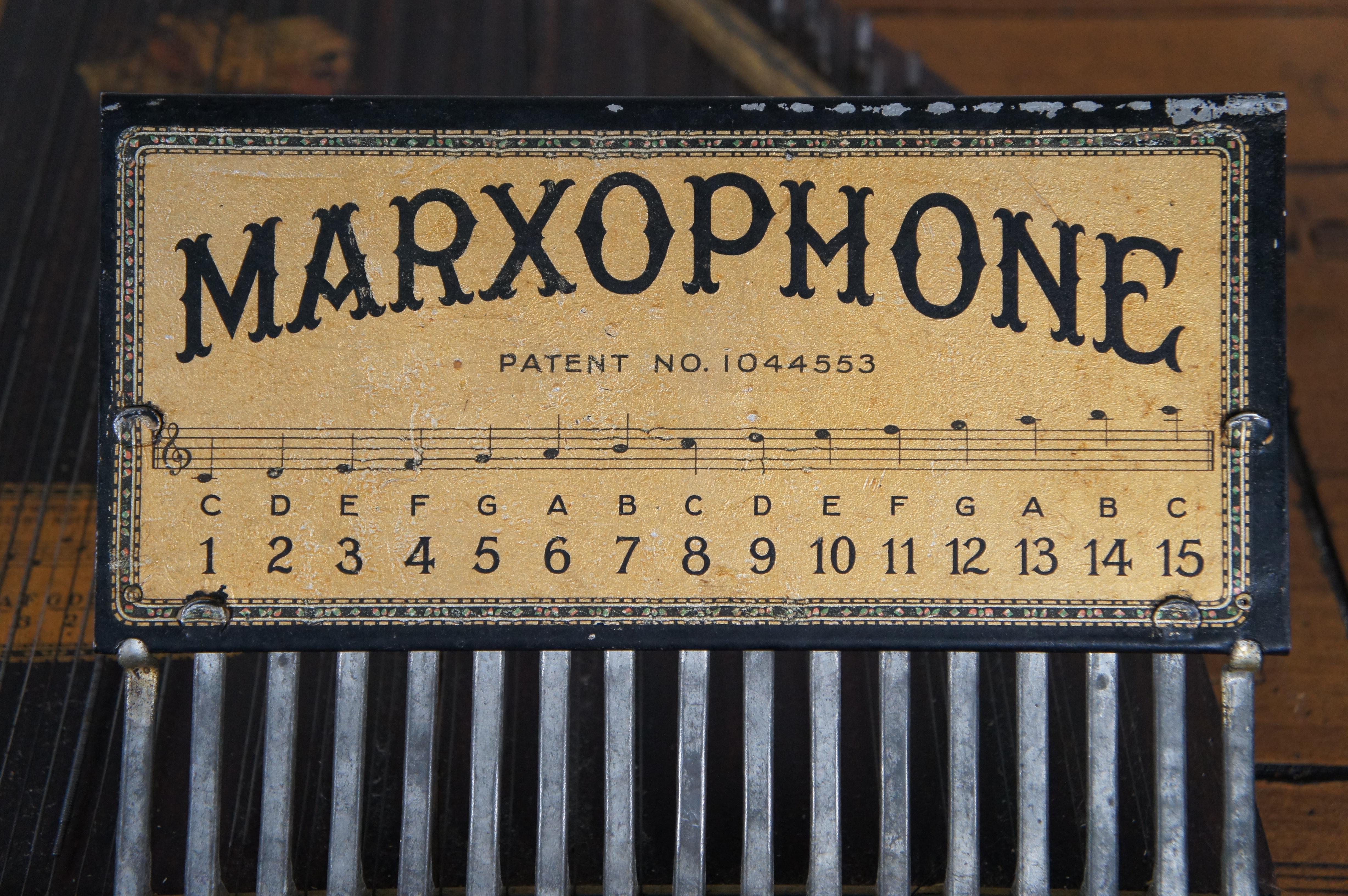 Metal Antique Phonoharp Co Marxophone Mandolin Zither Guitar & Music Sheets 19