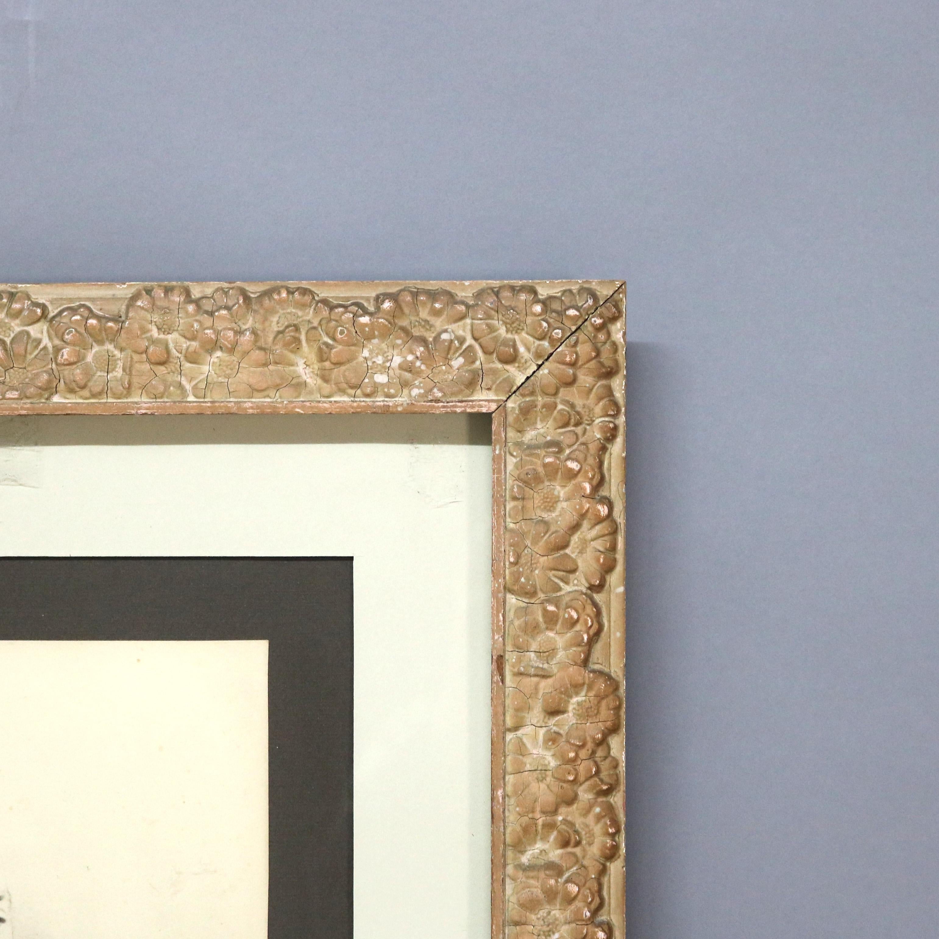 Paper Antique Photograph of Man in Military Uniform, Framed, C1860 For Sale