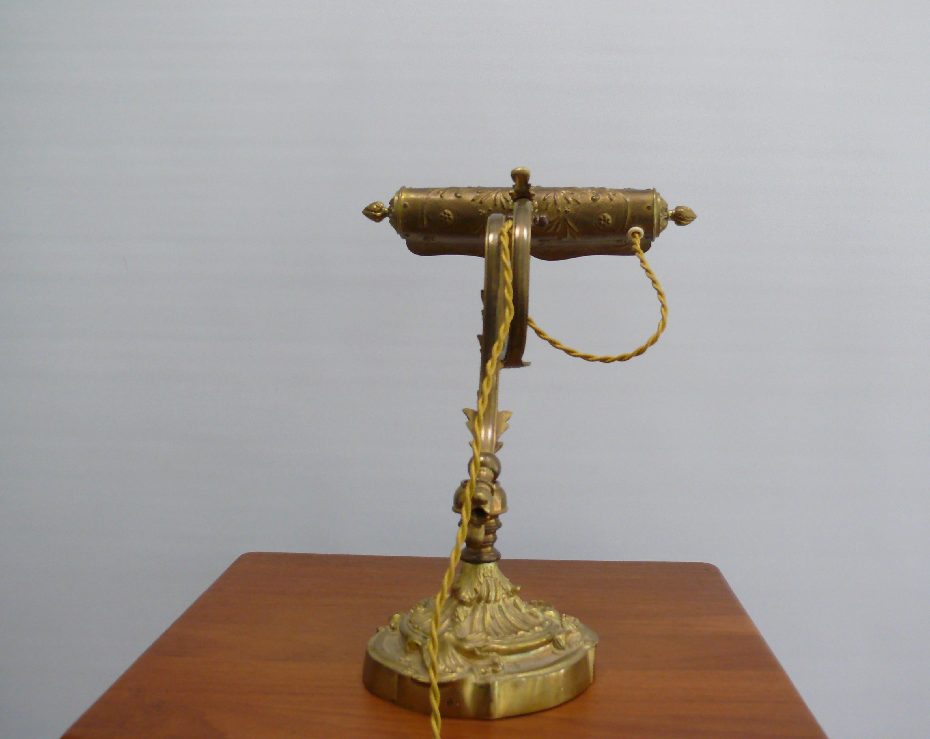 Art nouveau Lampe de piano ancienne, France, 1900
