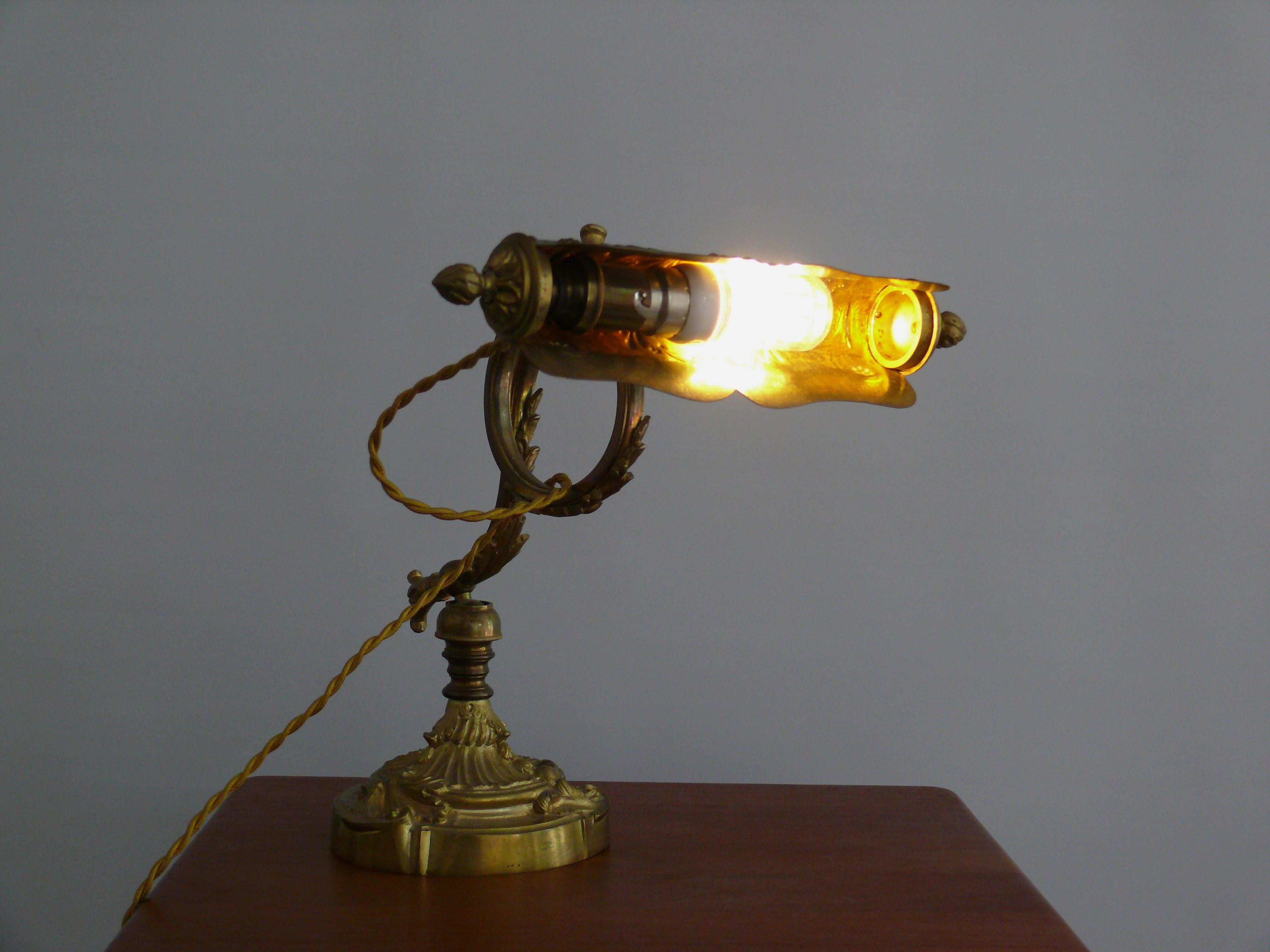 Français Lampe de piano ancienne, France, 1900