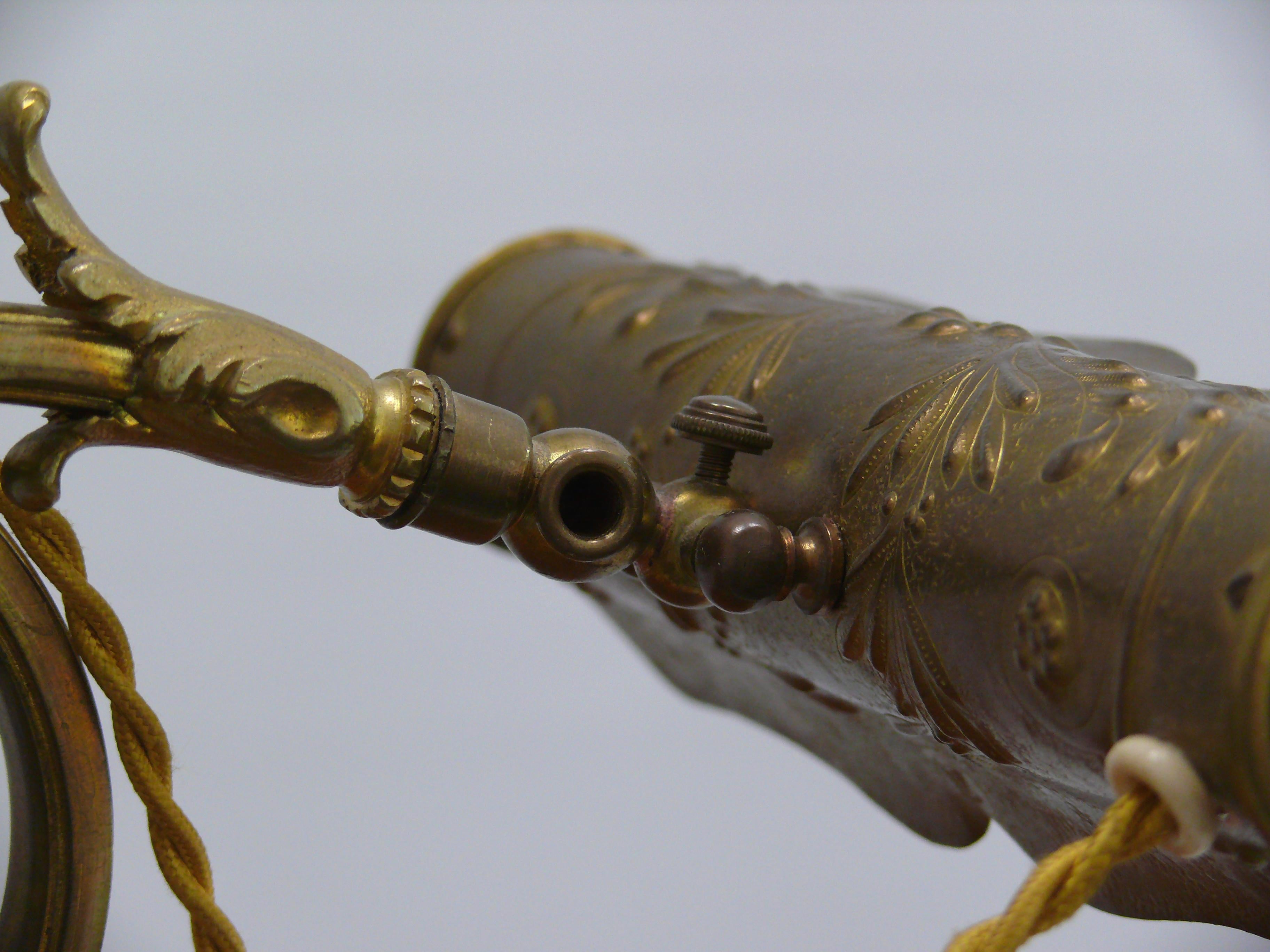 Milieu du XXe siècle Lampe de piano ancienne, France, 1900