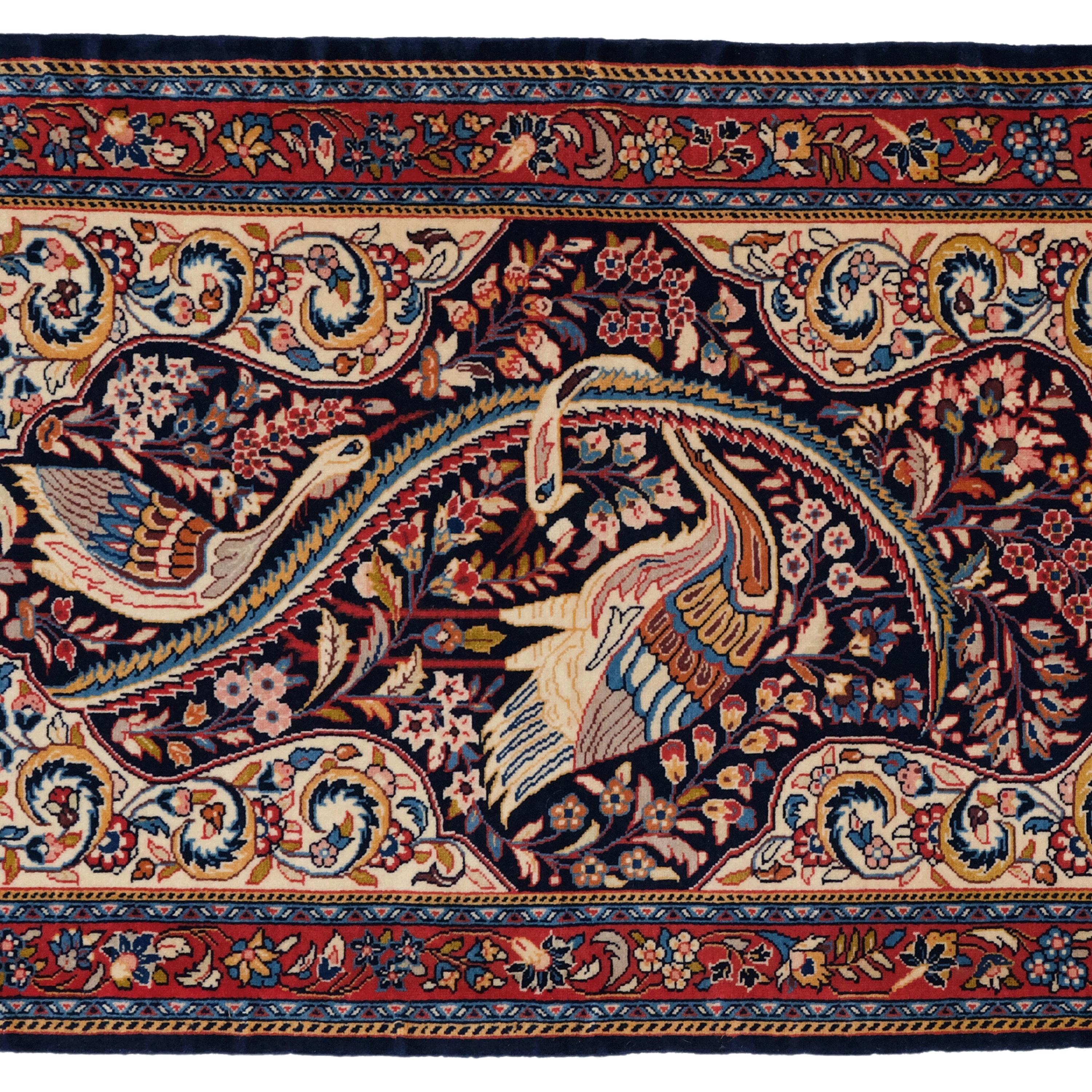 Asian Antique Pictorial Qum Rug - 19th Century Pictorial Qum Rug, Vintage Rug For Sale