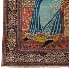 Antique Pictorial Rug - Late 19th Century Hand Knotted Wool Rug