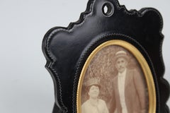 Cadre photo ancien, Art Déco, France, 5 x 8 cm