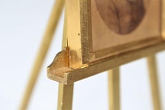 Antique Picture Frame, Brass Easel, Late 19th Century, France