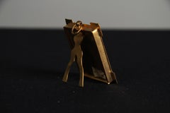 Cadre photo ancien, cadre photo en laiton, France, 2 x 3 cm