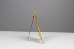 Antique Picture Frame, Bronze Dorée, Brass With Painted Ornaments, 10 x 15 cm