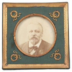Antique Picture Frame, Bronze Dorée, France, Late 19th Century, 8 x 8 cm