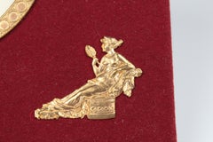 Cadre photo ancien, Bronze Dorée, France, Fin du 19ème siècle, 8 x 11 cm