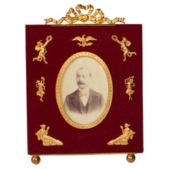 Antique Picture Frame, Bronze Dorée, France, Late 19th Century, 8 x 11 cm