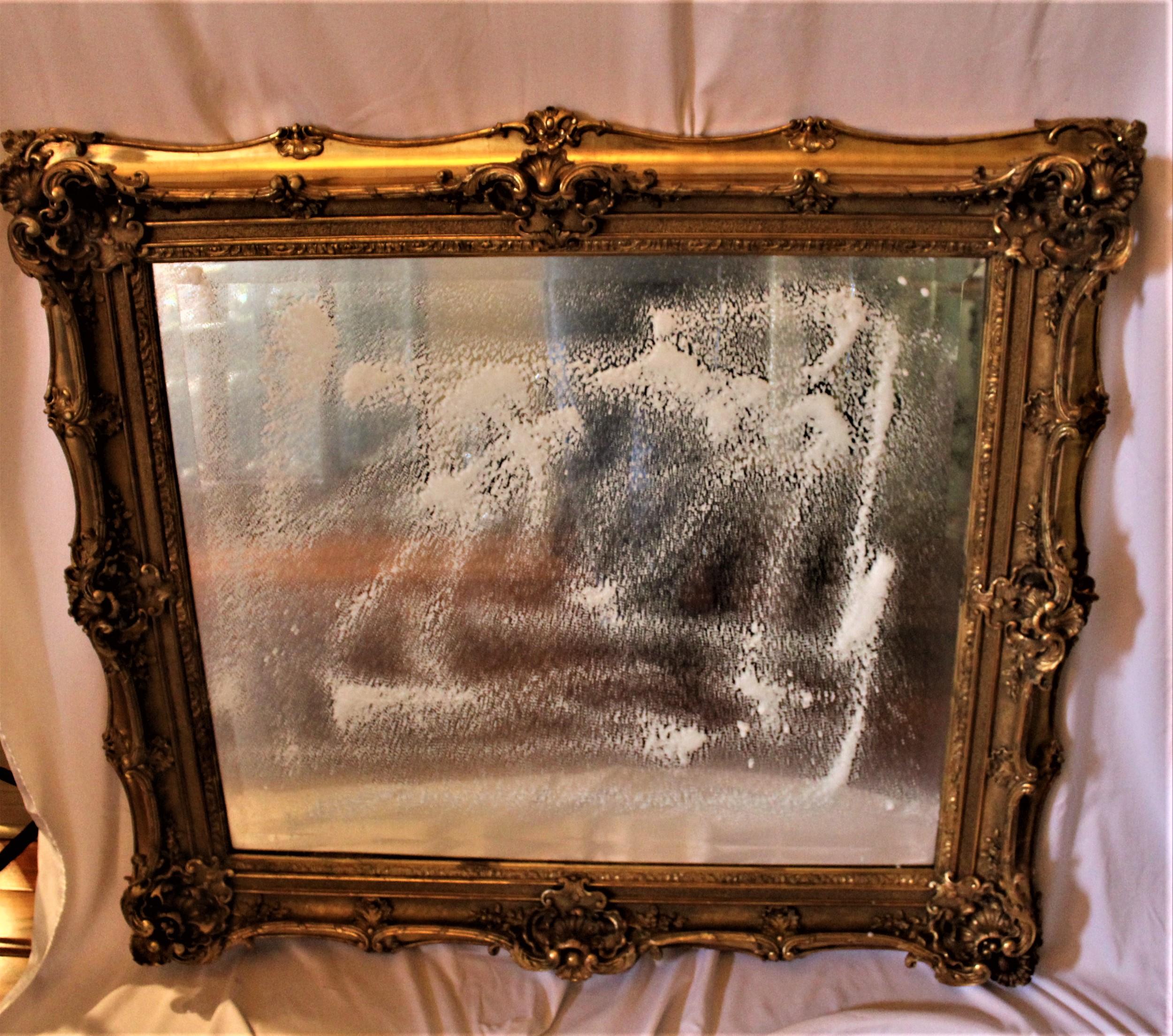 Antique French Picture Frame, Gold Leaf, Large made into a  Mirror now For Sale 1