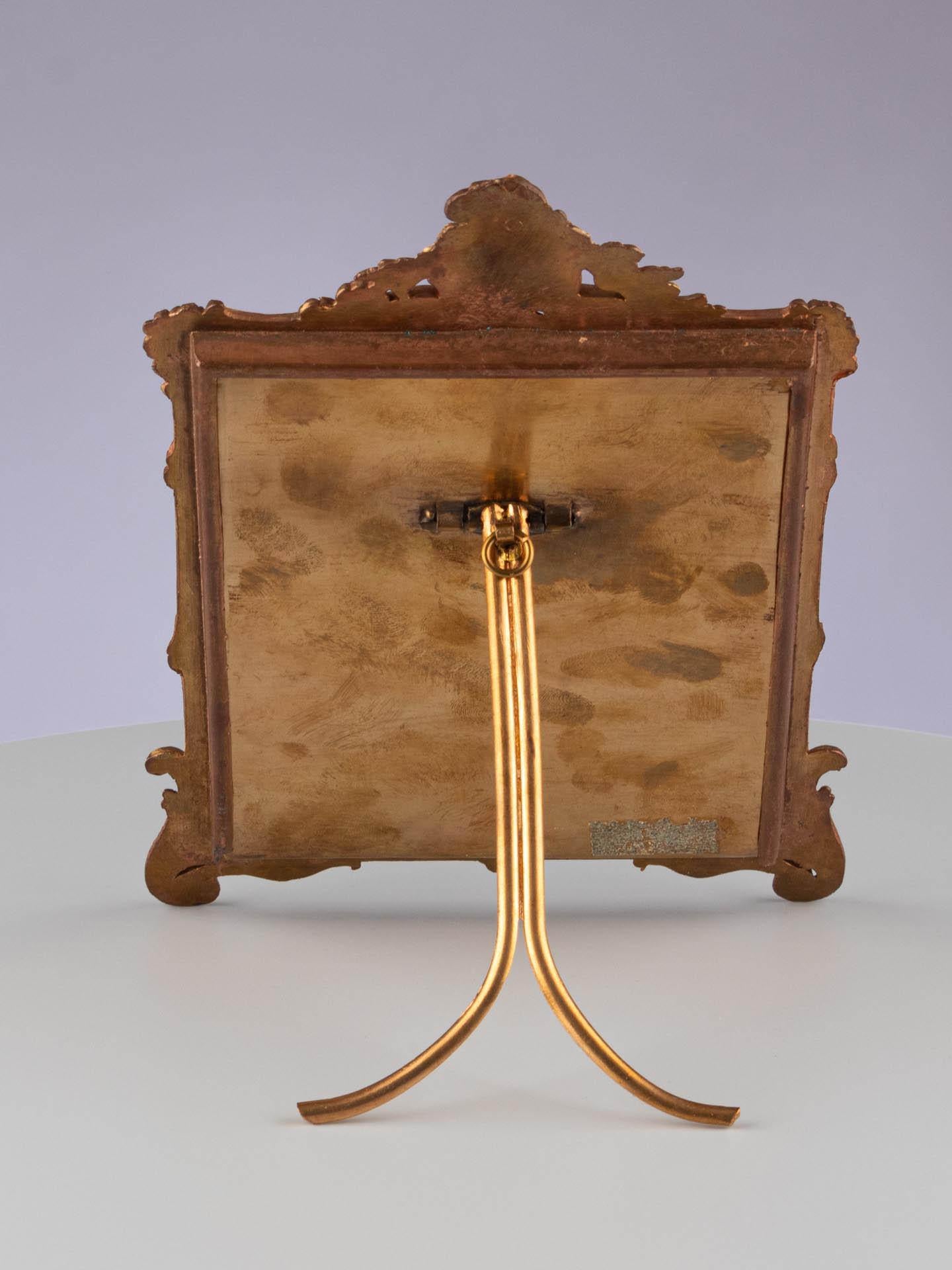 Baroque Revival Antique Picture Frame, Baroque Style, France, Circa 1860, 10 x 14 cm For Sale