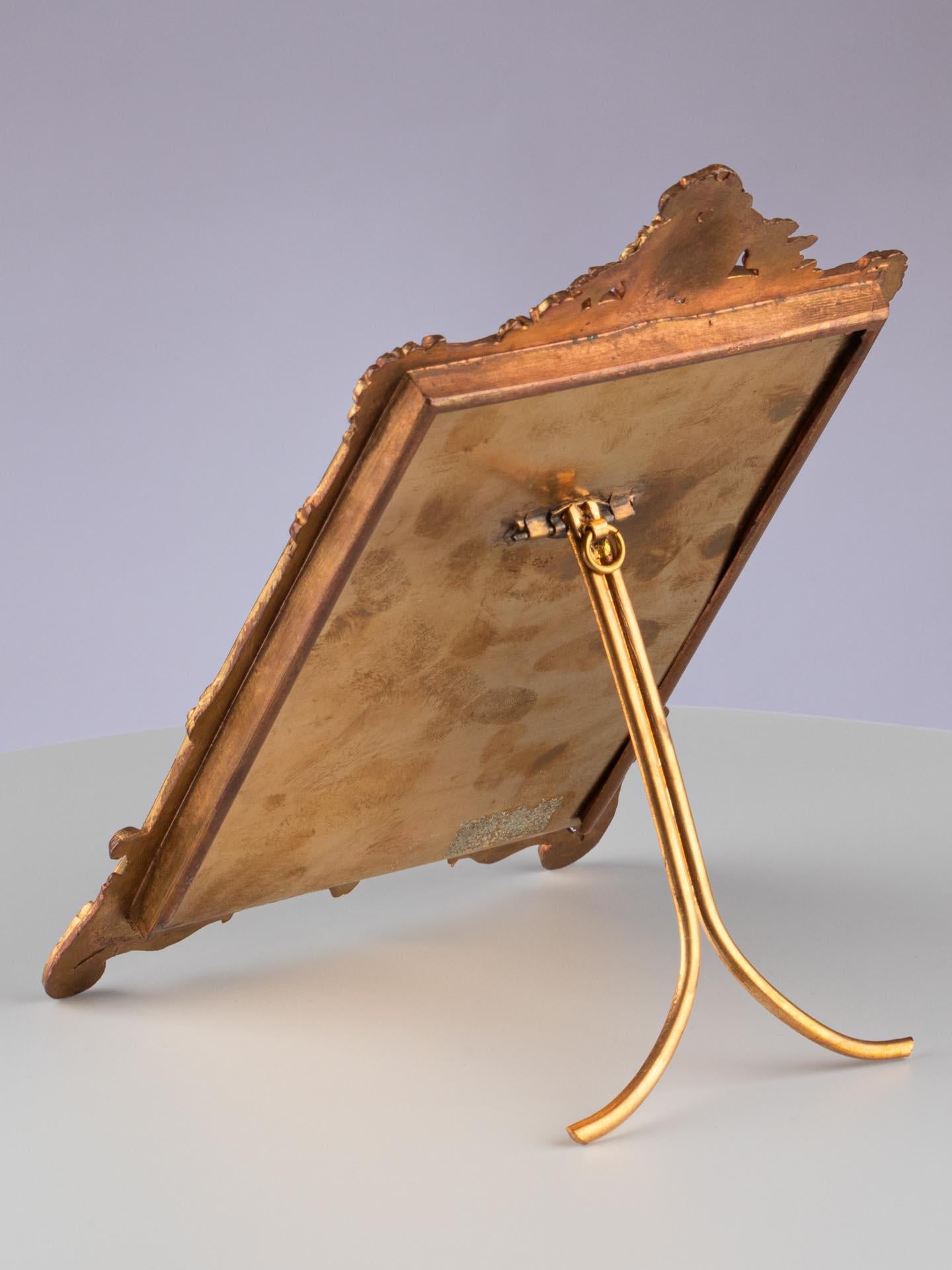 Antique Picture Frame, Baroque Style, France, Circa 1860, 10 x 14 cm In Good Condition For Sale In Greven, DE