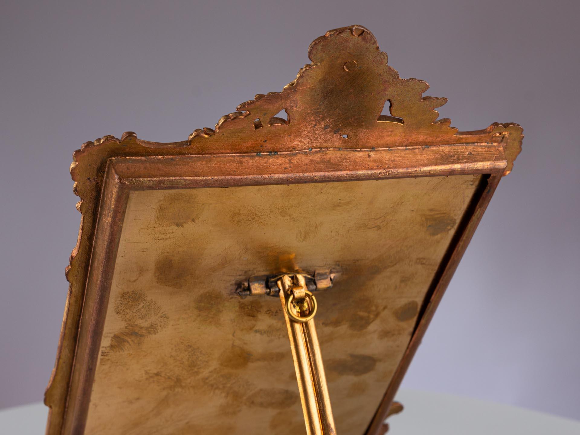 Antique Picture Frame, Baroque Style, France, Circa 1860, 10 x 14 cm For Sale 1