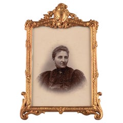 Marco antiguo, estilo barroco, Francia, circa 1860, 10 x 14 cm