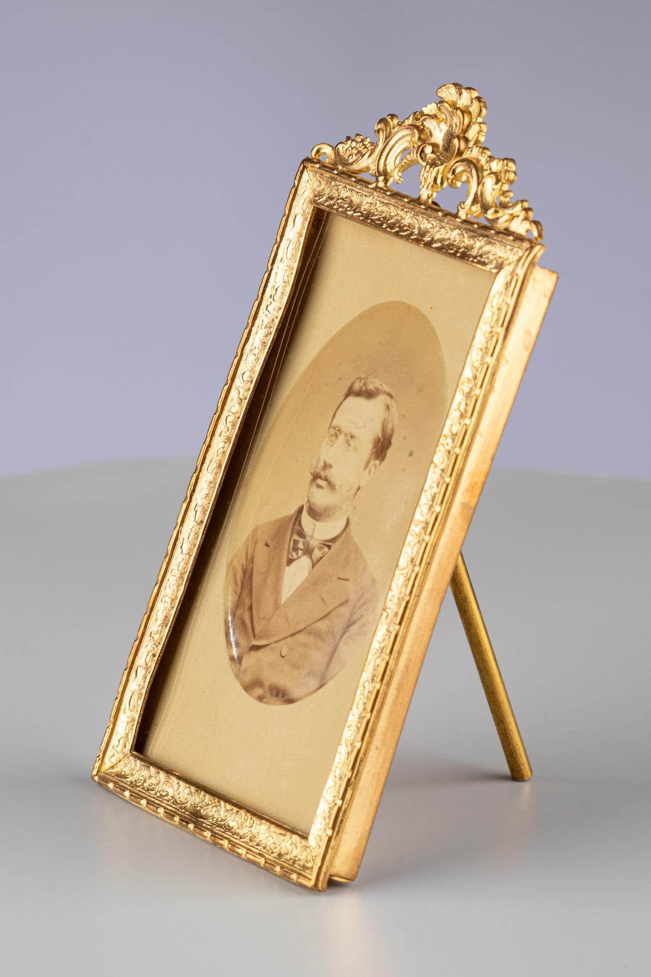 French Antique Picture Frame, Louis XVI Style, France, Circa 1880, 5 x 10 cm For Sale