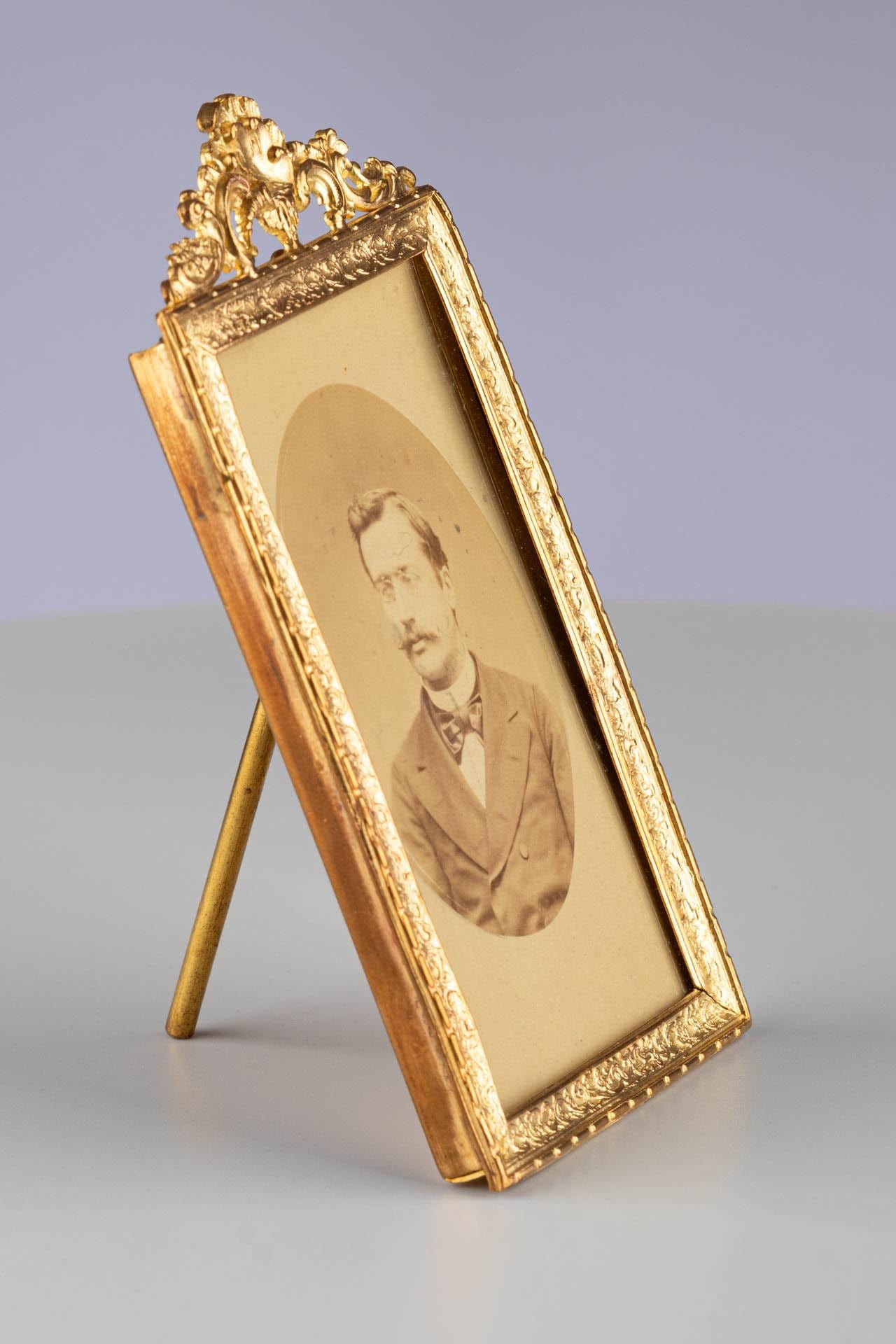 19th Century Antique Picture Frame, Louis XVI Style, France, Circa 1880, 5 x 10 cm For Sale