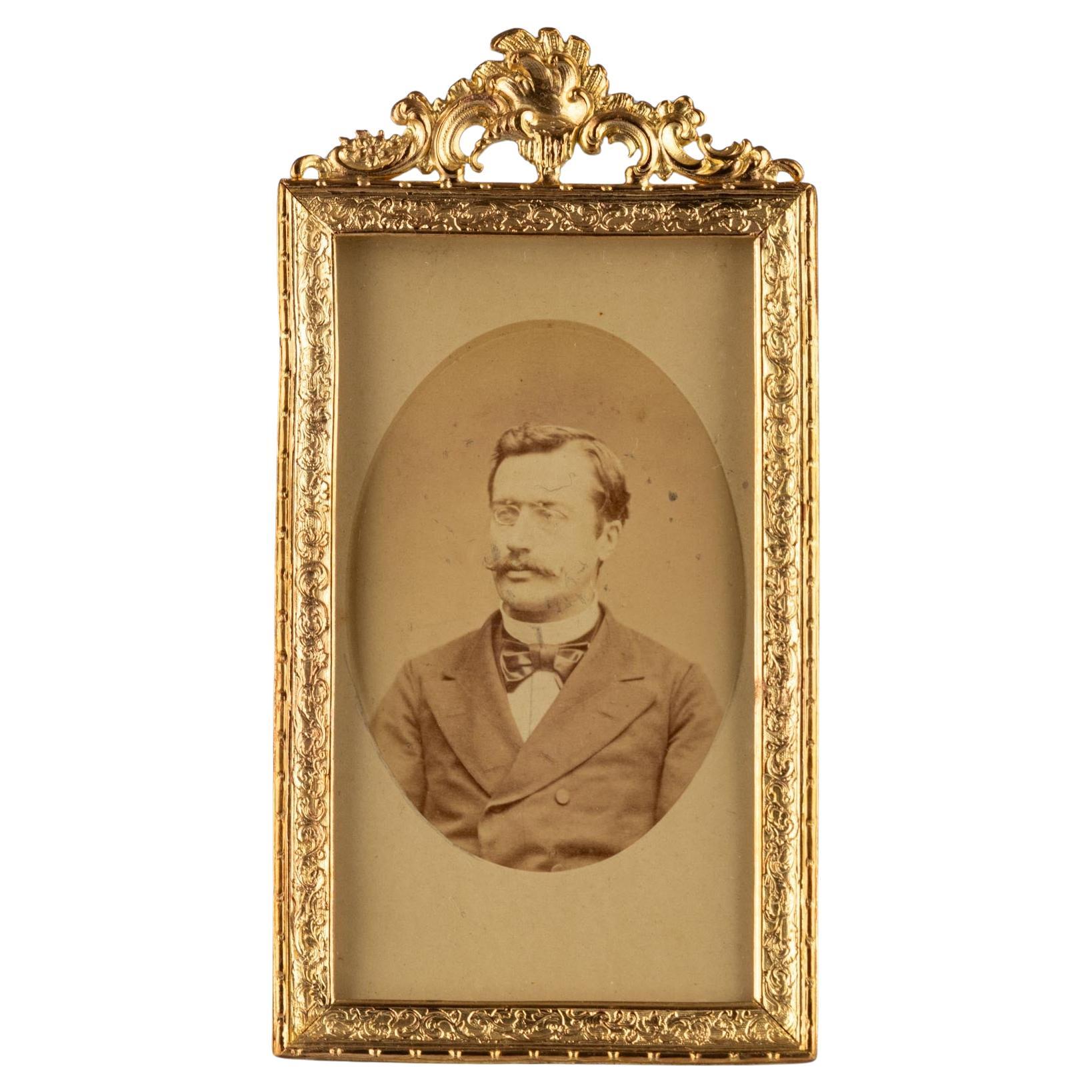 Antiker Bilderrahmen im Louis-XVI.-Stil, Frankreich, um 1880, 5 x 10 cm