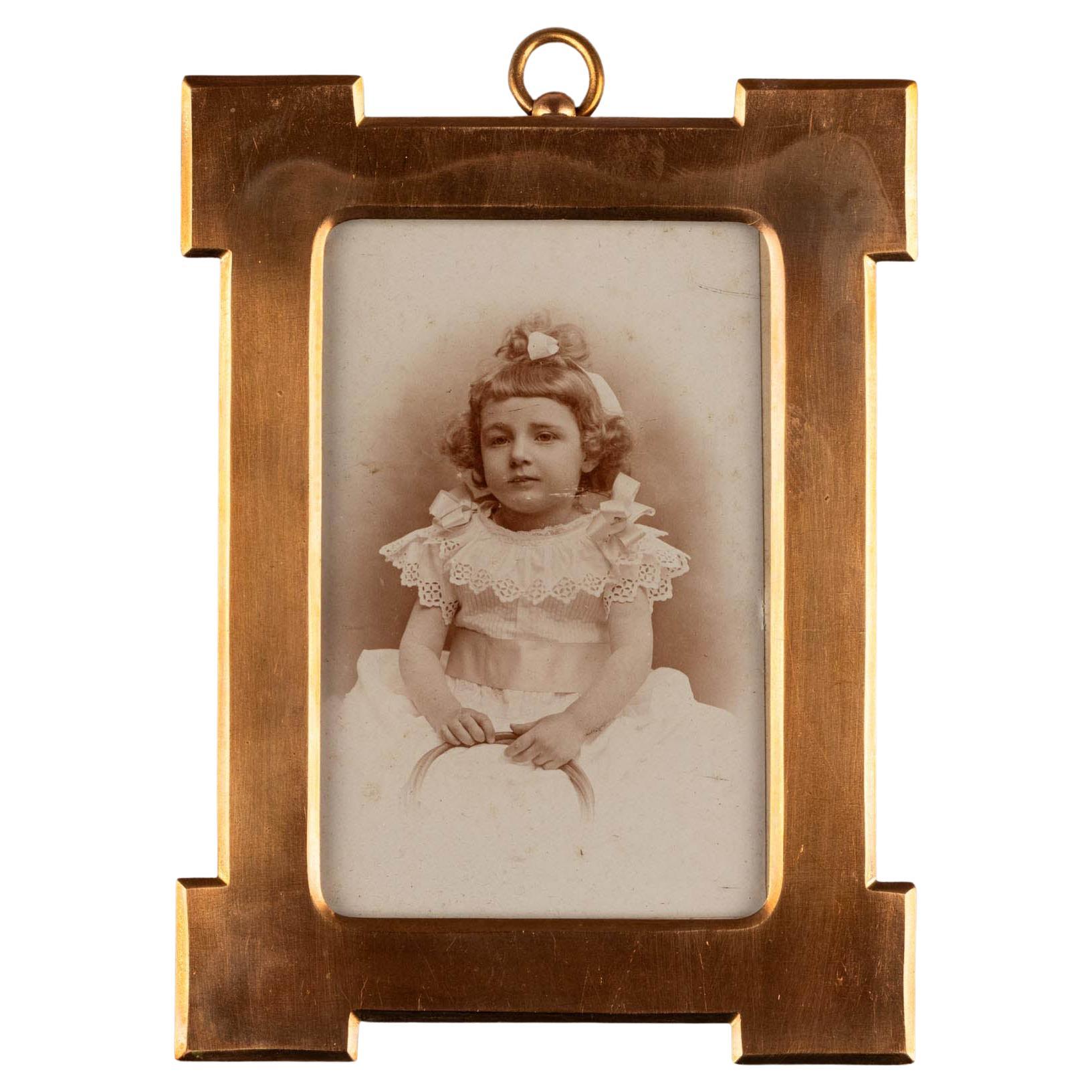 Marco antiguo de pared, Francia, Art Deco, 6 x 9 cm