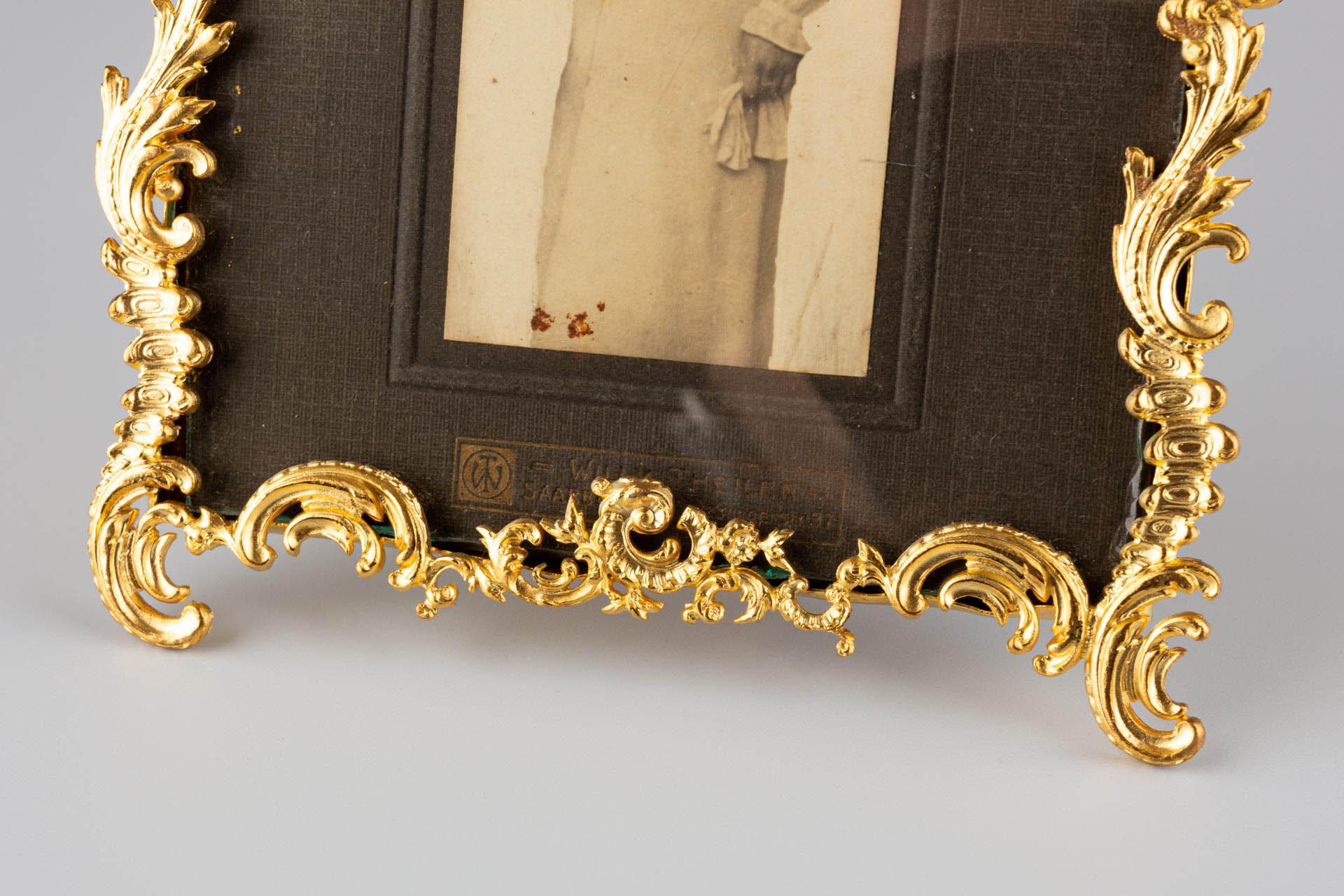 Brass Antique Picture Frame, France, Circa 1900, 10 x 13 cm For Sale