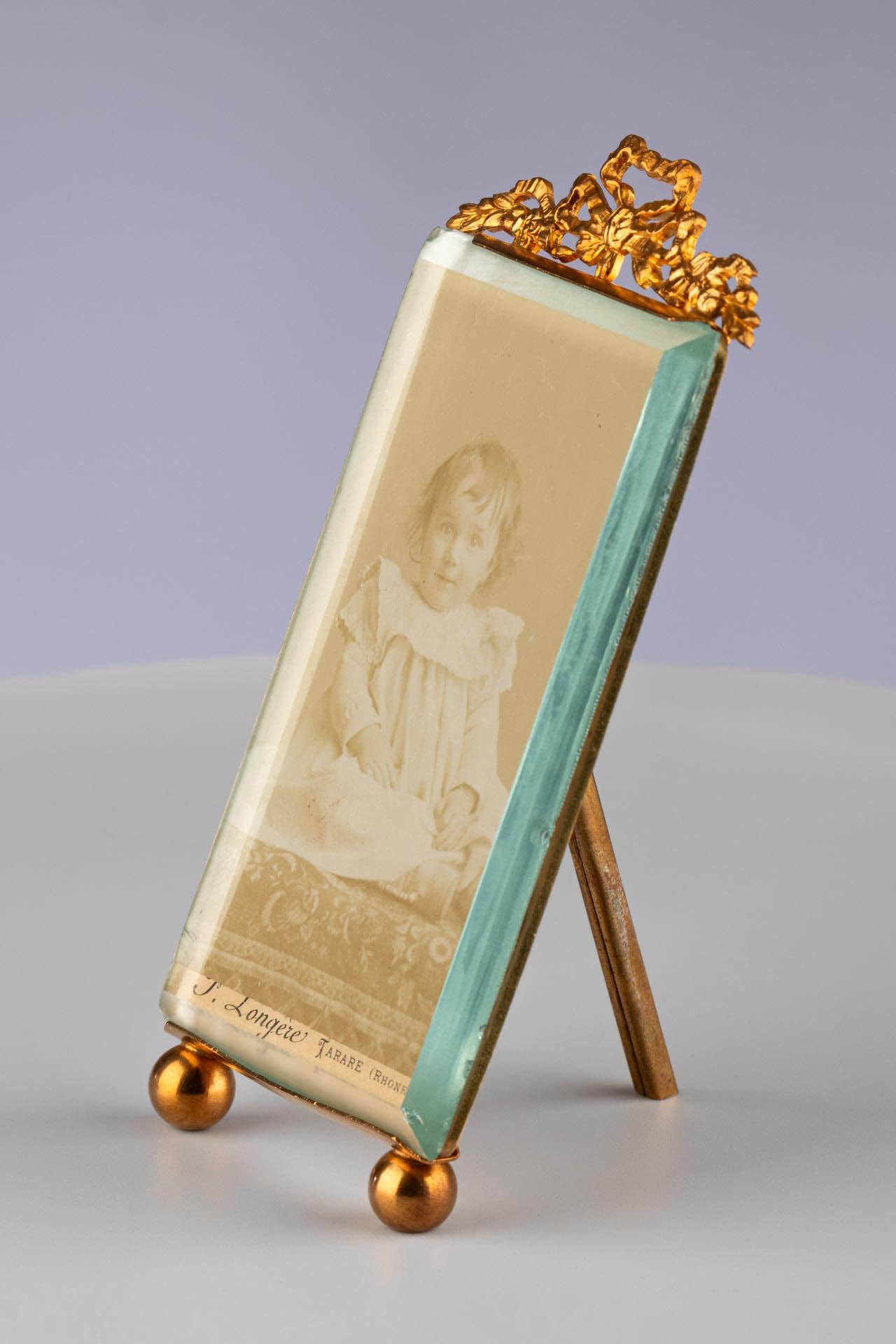 Marco antiguo, letra original, estilo Luis XVI, 1895, 6 x 10 cm en Bueno estado para la venta en Greven, DE