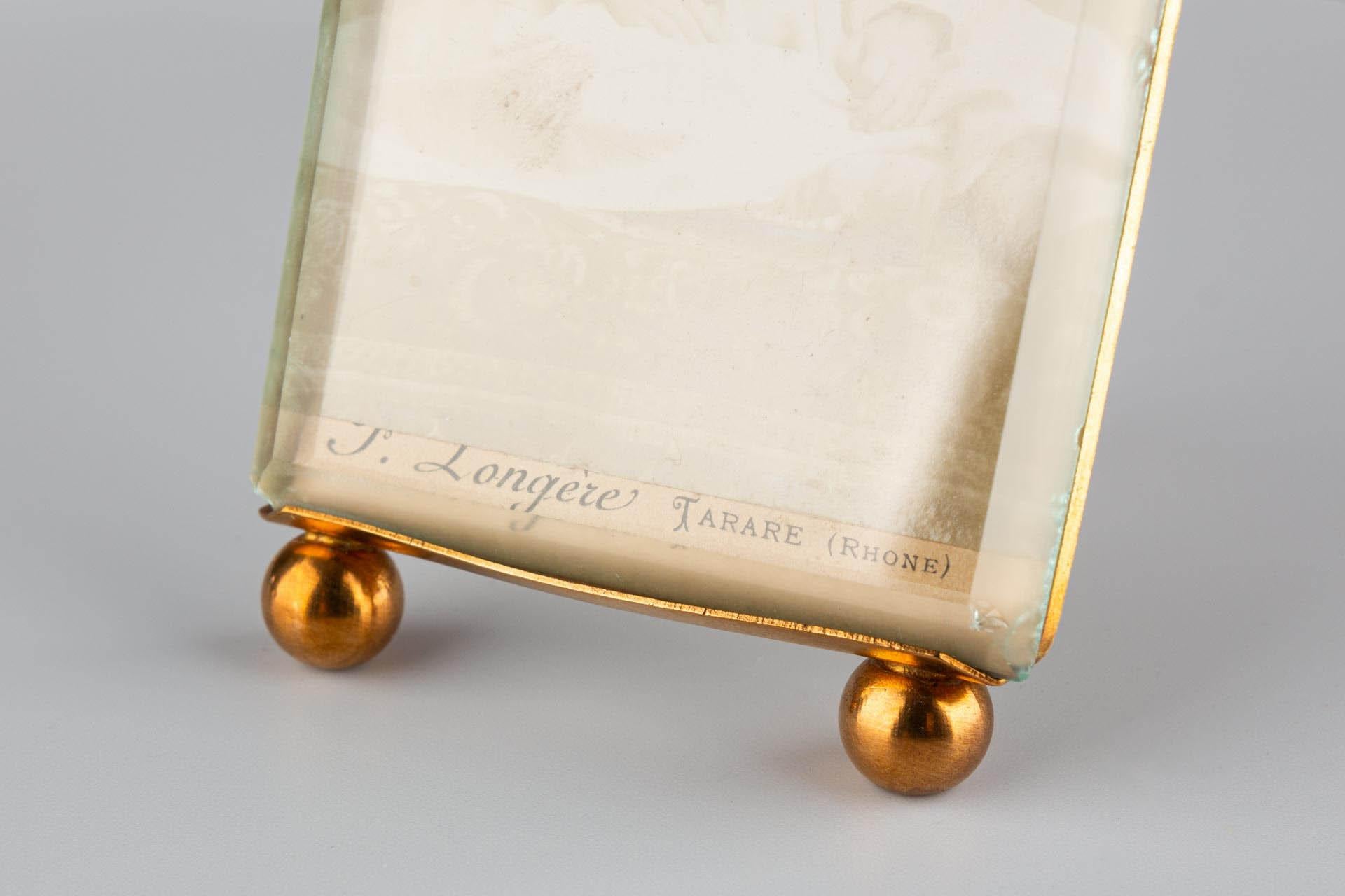 Marco antiguo, letra original, estilo Luis XVI, 1895, 6 x 10 cm Latón en venta