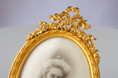 Cadre photo ancien, Cadre photo de style Louis XVI, France, Circa 1880, 6 x 7 cm