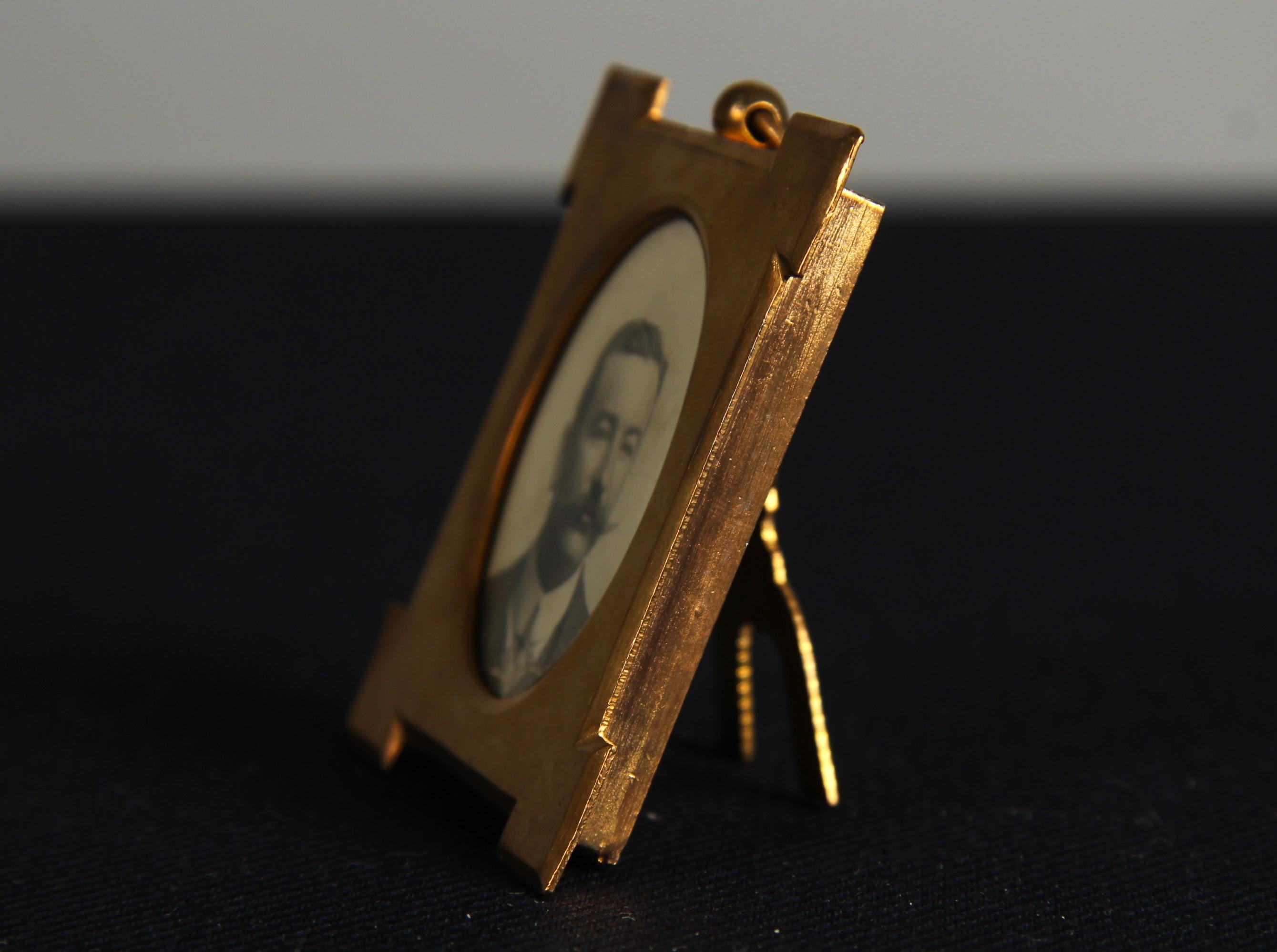 Antiker Bilderrahmen, Art-Déco-Fotorahmen, Frankreich, 3 x 4 cm im Zustand „Gut“ im Angebot in Greven, DE