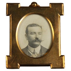 Marco antiguo, Marco Art Decó, Francia, 3 x 4 cm