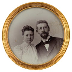 Marco antiguo, Marco de fotos, Francia, Circa 1880, 8 x 8 cm