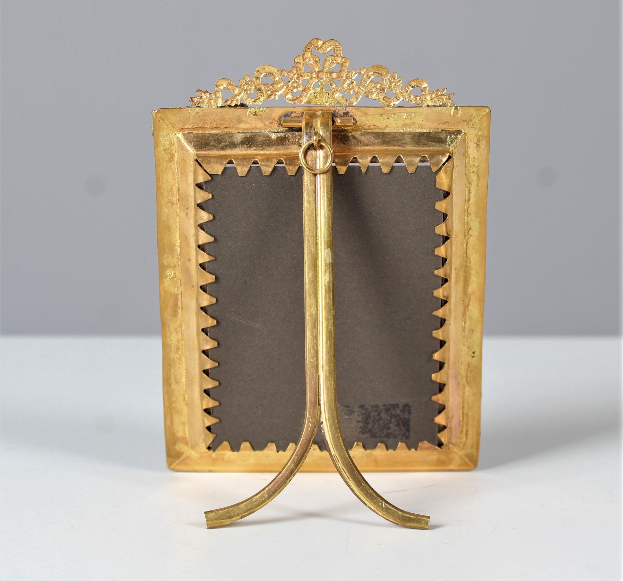 Antique Picture Frame, Photoframe, Brass, Late 19th Century For Sale 1