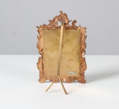 Antiker Bilderrahmen, signiert E.Roo, Frankreich, Bronze Dorée, Ende 19.