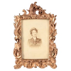 Antique Picture Frame, Signed E.Roo, France, Bronze Dorée, Late 19th Century